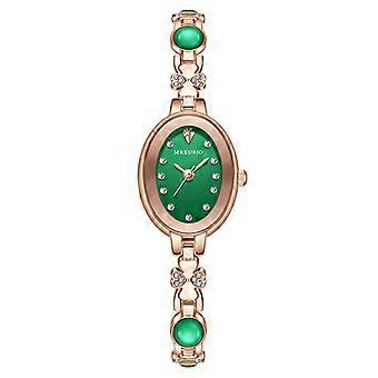 Live Broadcast Luxury Quartz Women's Watch With Rhinestone Green Emerald  Bracelet Watch From
