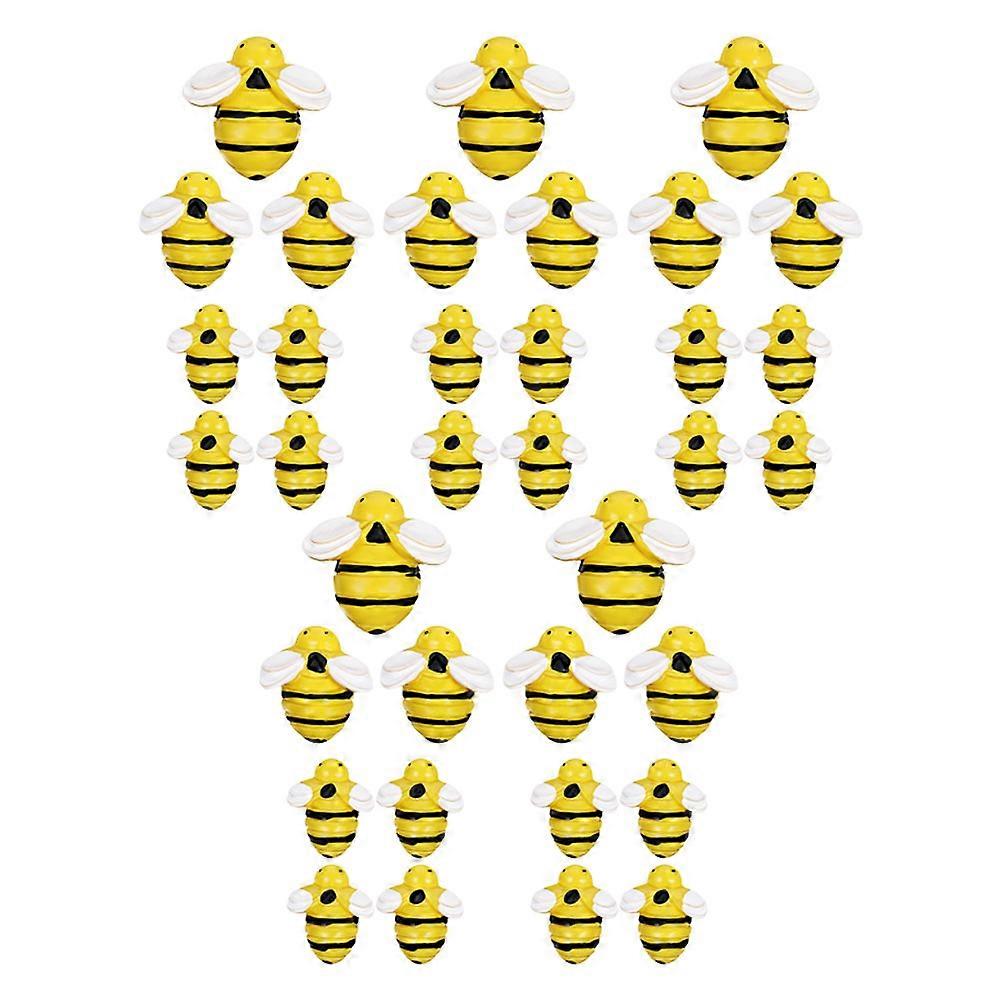 Mini Bees Small Plastic Resin Bee Embellishments for Crafts 35Pcs Pack