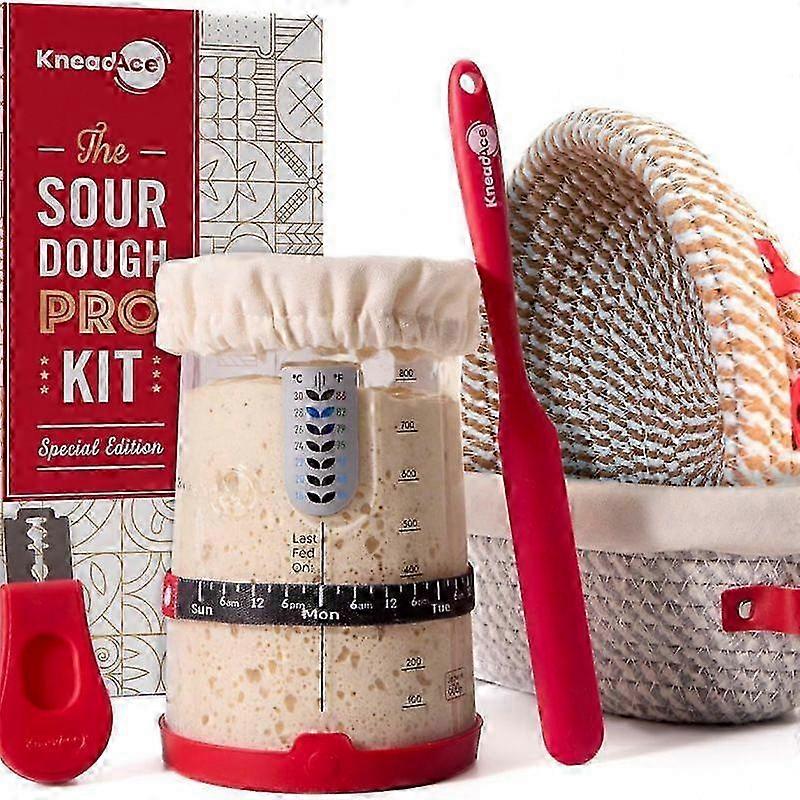 32oz Sourdough Bread Glass Fermenter Storage Jar With Stirring Spoon