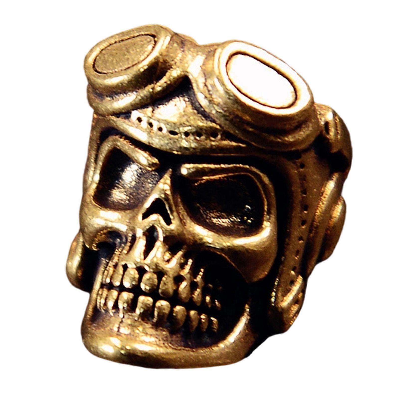 Travel Inspired Brass Keychain Ornament Featuring Artisanal Engraved Pilot Design And Lightweight Paracord Attachment Multicolor