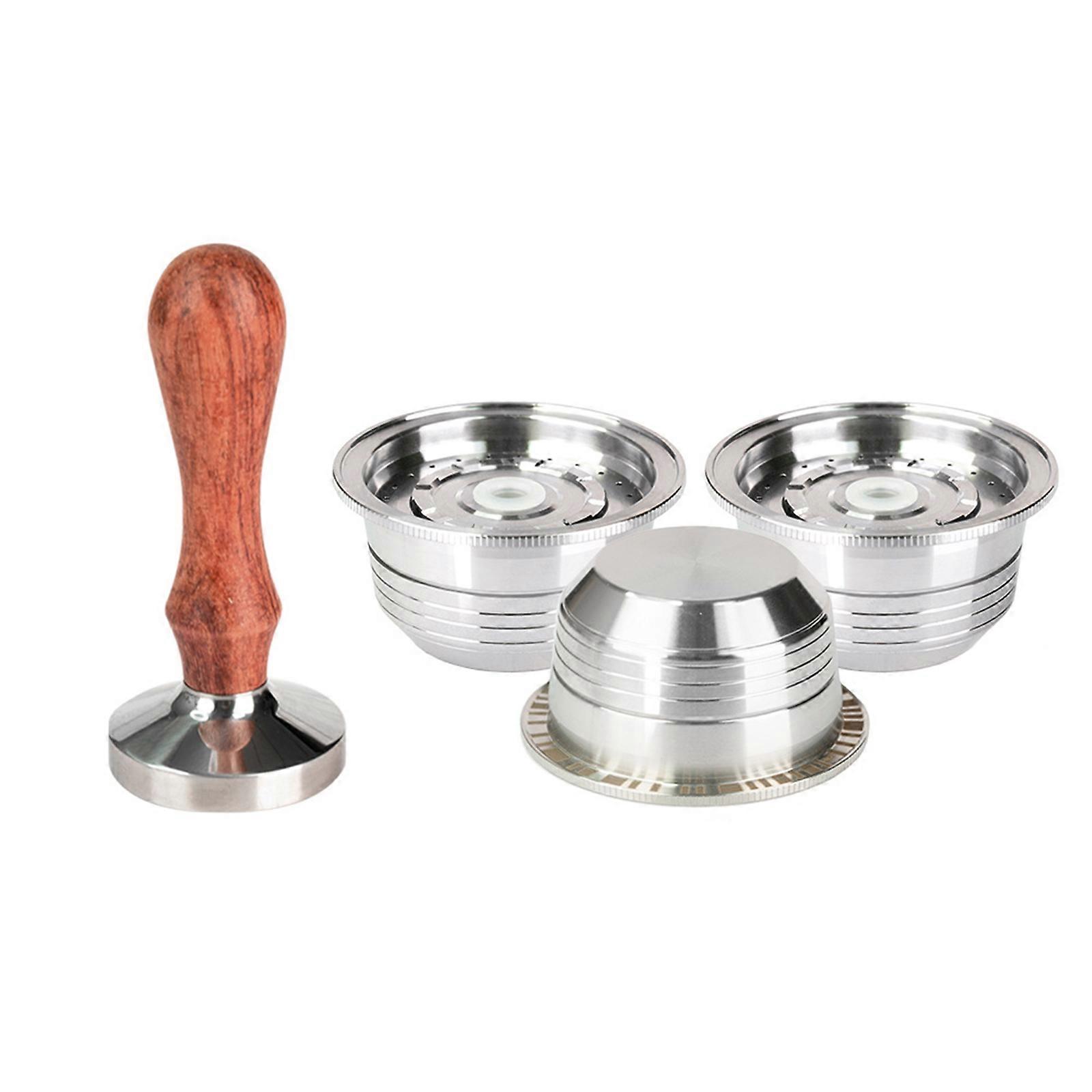 Coffee Capsules Shell Coffee Tamper High Temperature Resistant Stainless Steel Texture Suitable for Espresso Concentrate Multicolor