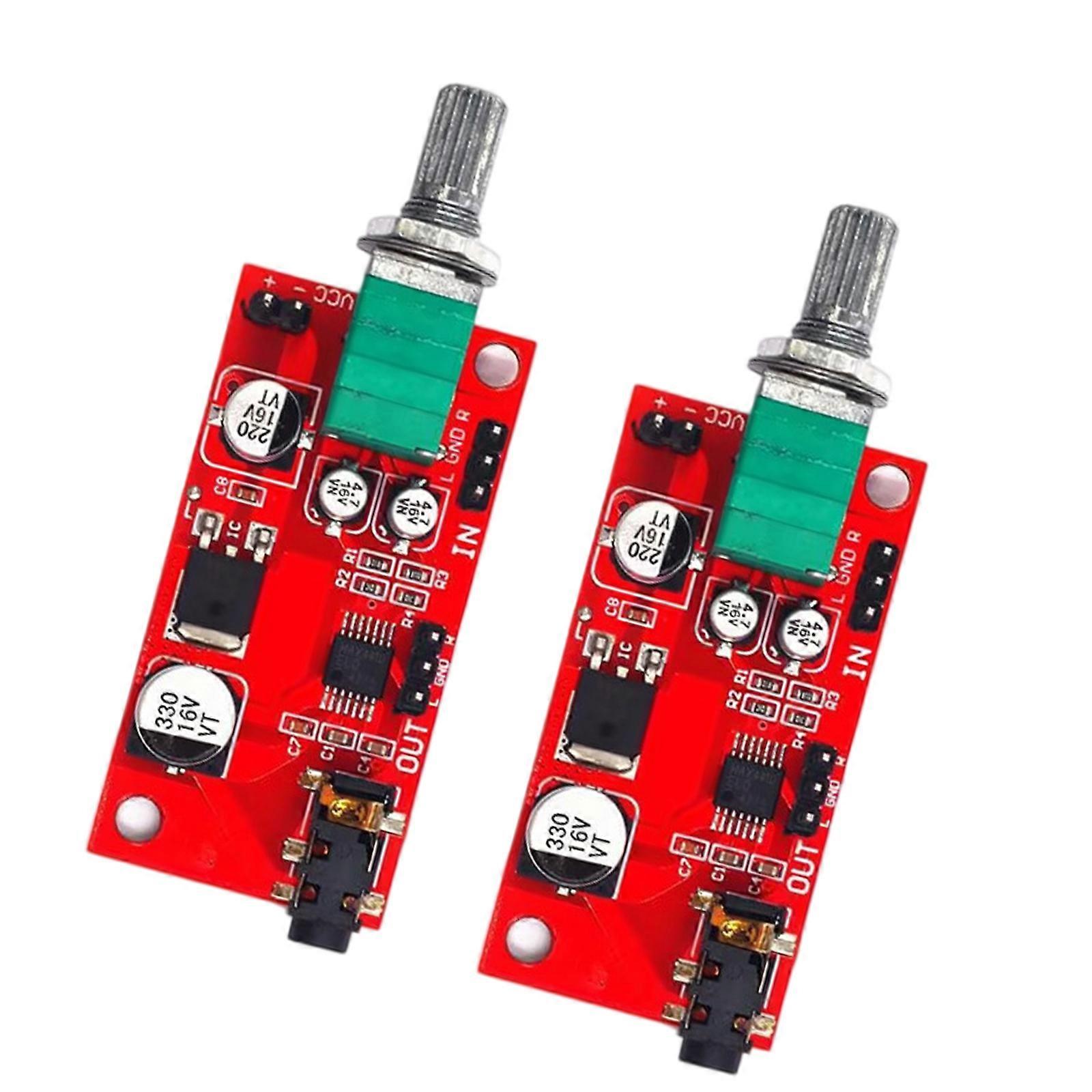 2X Miniature Sound Boards High Performances Preamp Circuit Low Power Consumption 3.6 6V Operation Multicolor