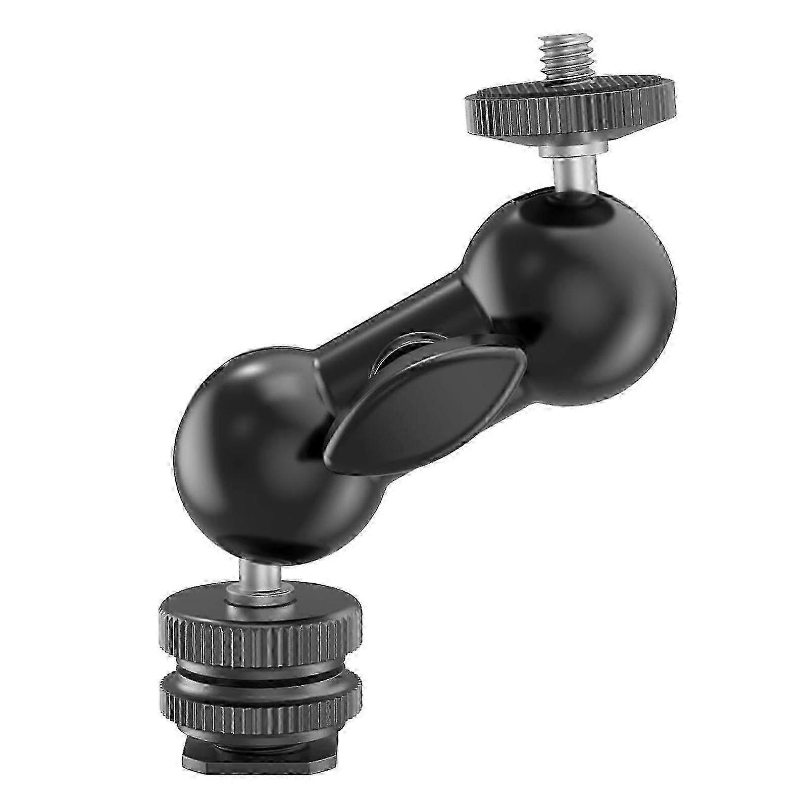 SmallRig Cool Ballhead, Multi-Function Double Ball Dead Adapter with Shoe Mount & 1/4" Screw for Monitors Led Light Microphone