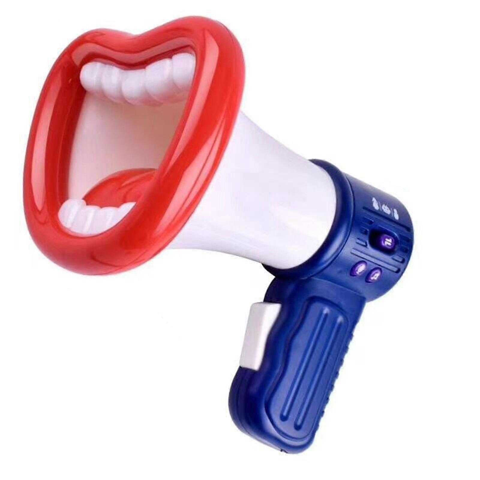 Battery-powered portable megaphone speaker suitable for children and adults
