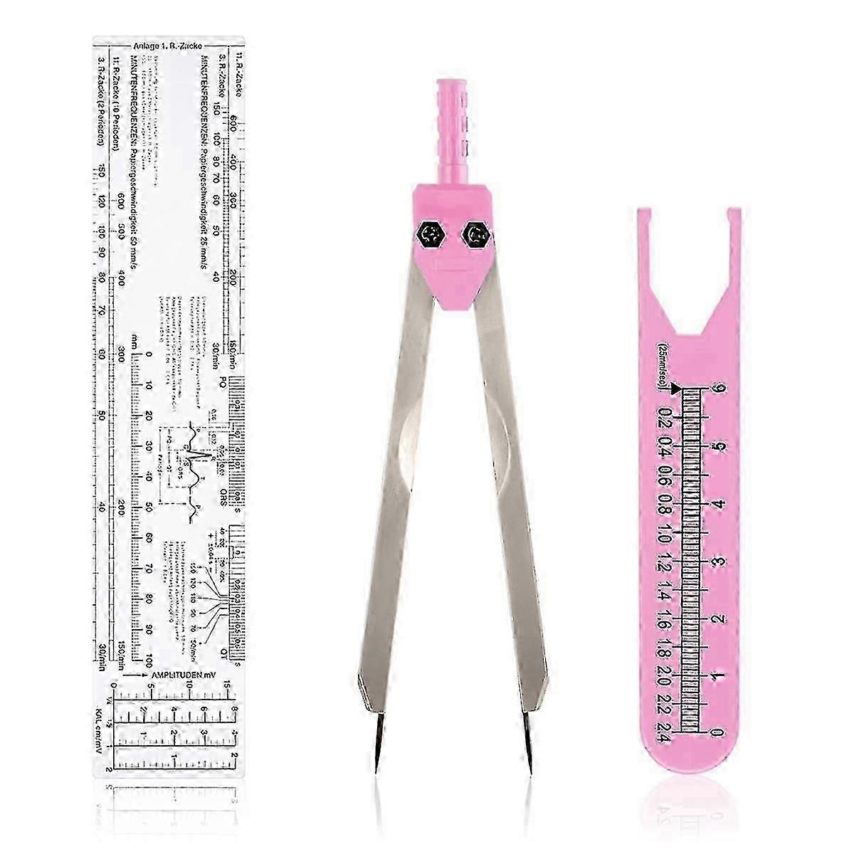Εργαλείο μέτρησης δαγκάνων ΗΚΓ δαγκάνων EKG με διαχωριστικό δαγκάνας χάρακα EKG για τη μέτρηση ηλεκτροκαρδιογράφων Δαγκάνες EKG