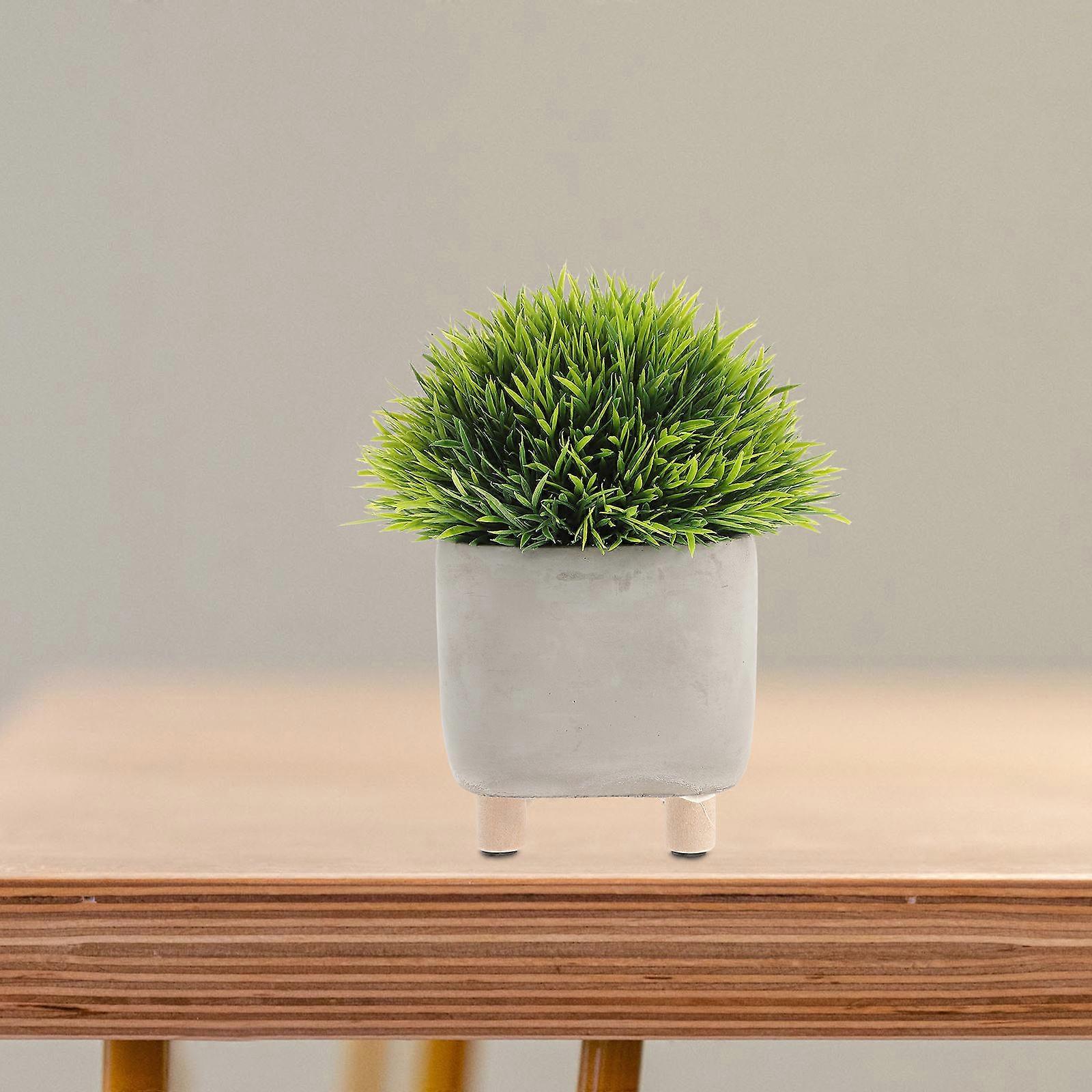 Simple Cement Flower Pot for Decoration 1Pcs Light Grey Table Planter