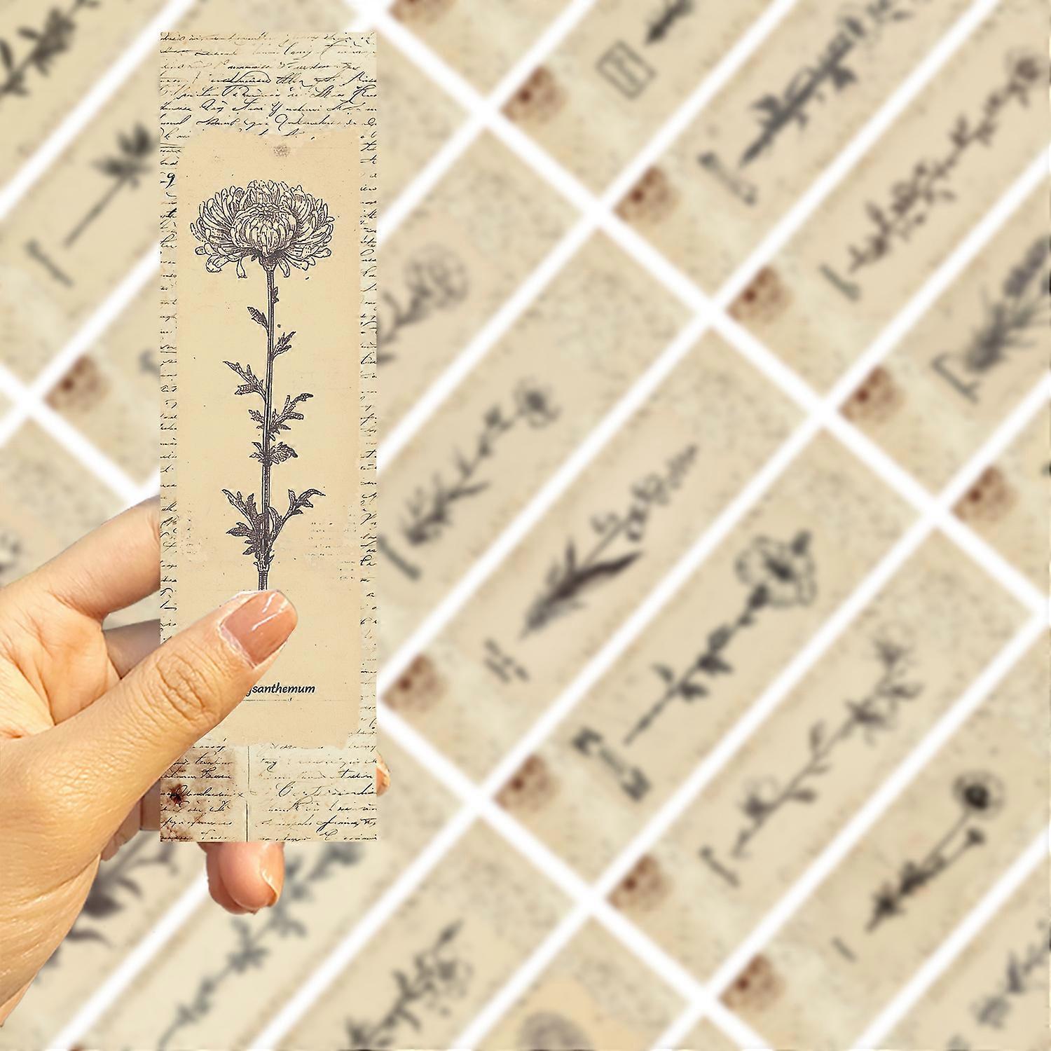 30 Retro Flower Bookmarks Series: Simple, Artistic, Creative, Instagram-worthy Reading Paper Bookmarks (DIY Available)