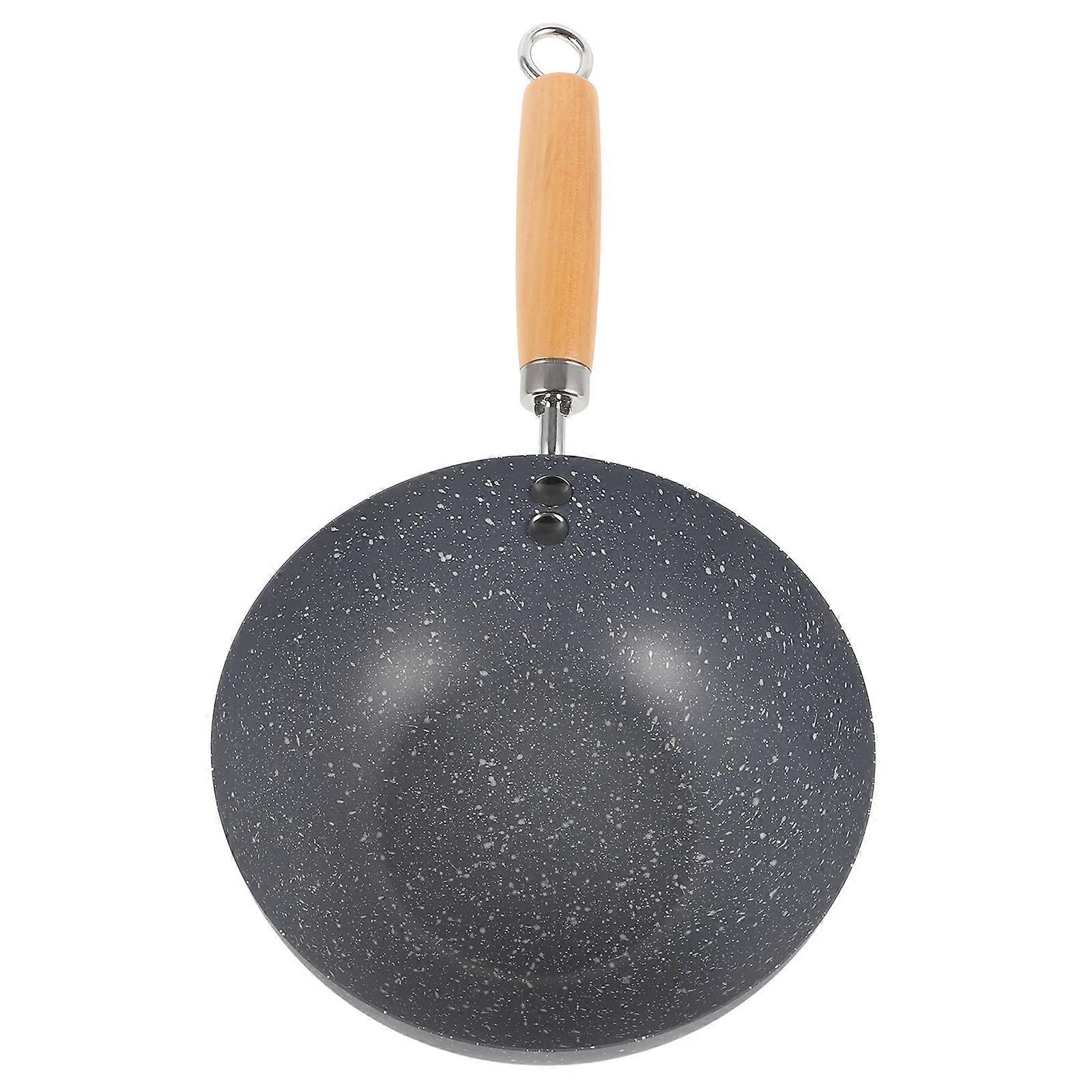 Stainless Iron Wok for Gas Stove Kitchen Cookware with Rapid Heat Conduction and Uniform .5 Inches