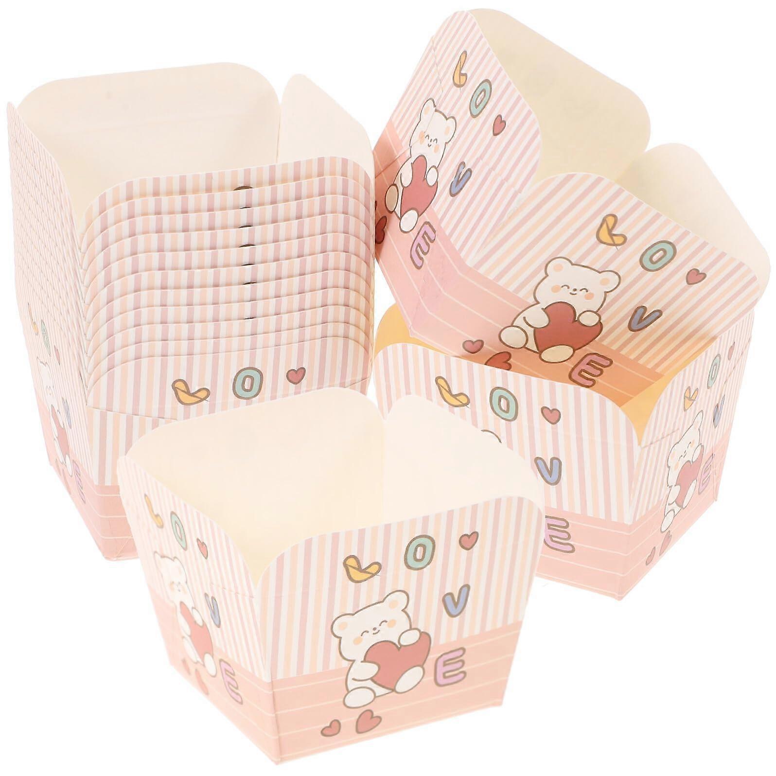 100pcs Disposable Square Baking Cups Nonstick Paper Molds for Muffins, Cakes, Desserts, Catering and Bakeries