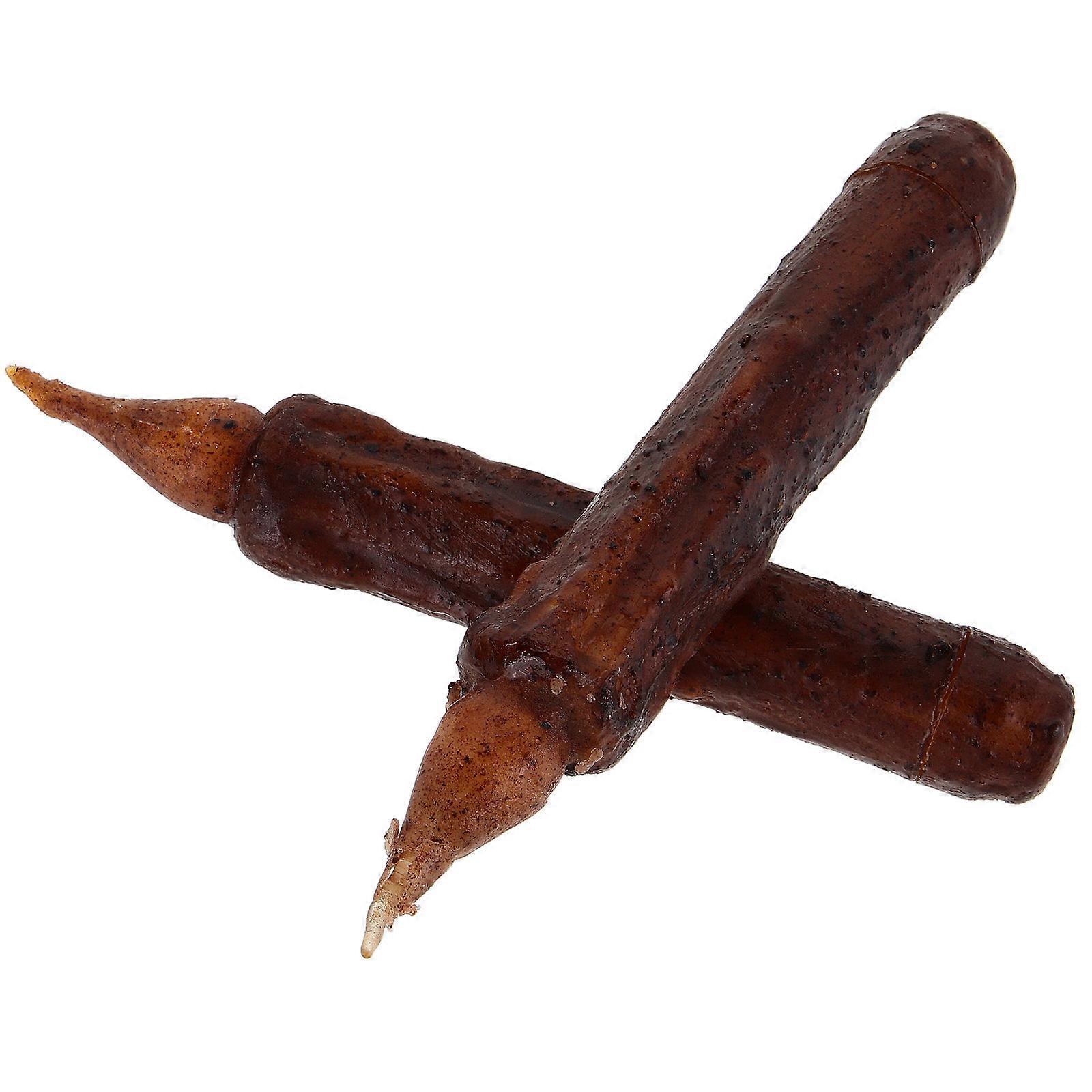 Dark Brown Electronic Candle Lights for Decor 2Pcs Window Candles Battery Operated