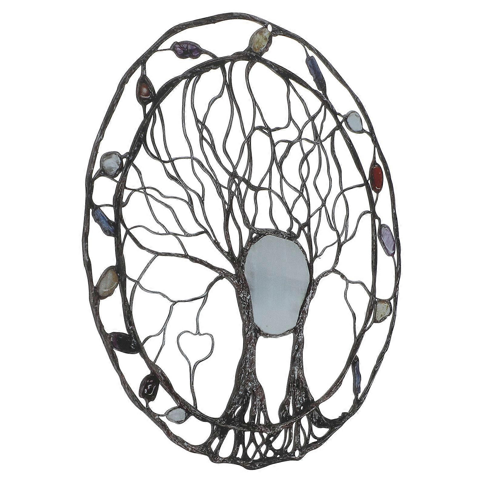 Wall Mounting Pendant Tree Of Life For Home Decor With Round Shape In Multi Color 1Pcs