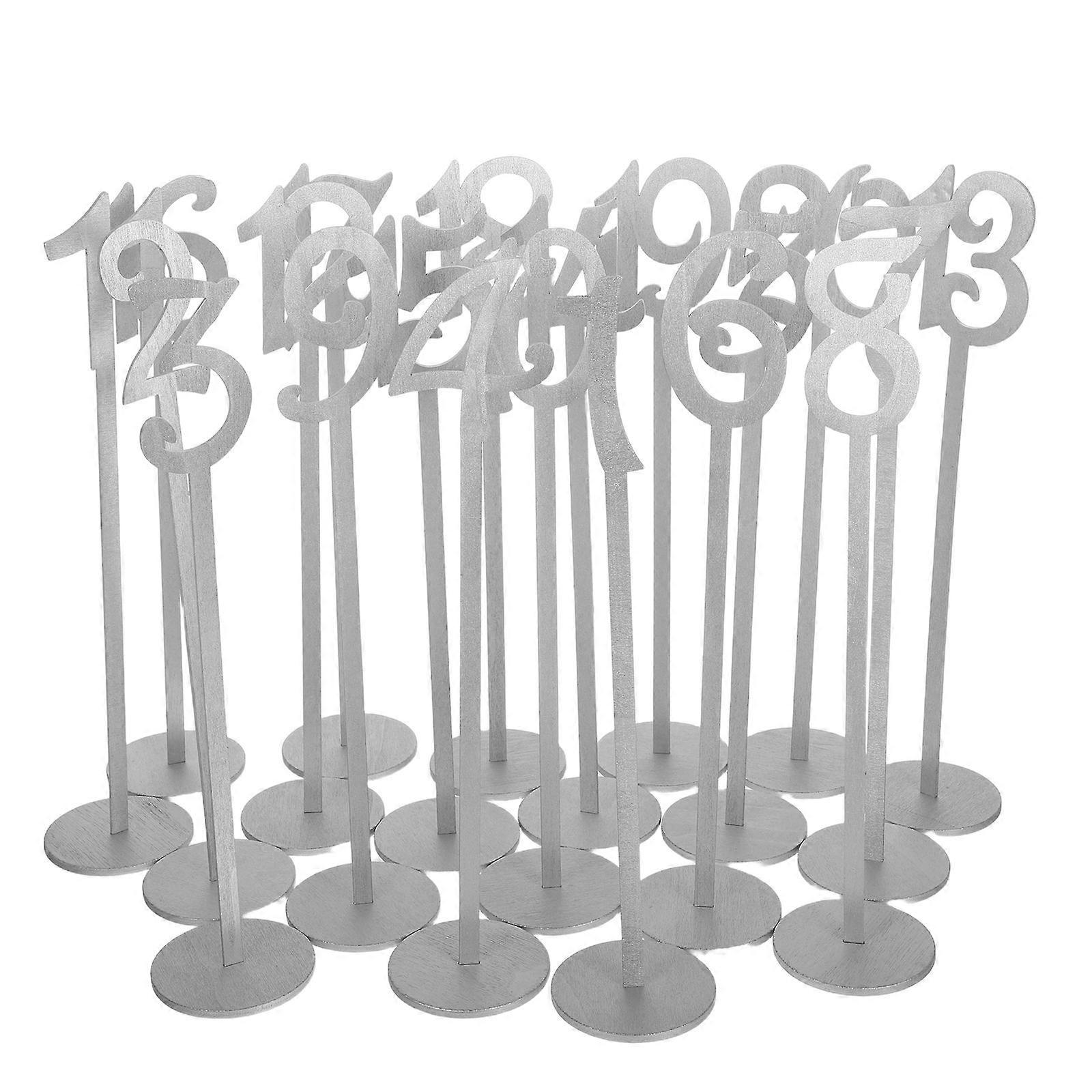 Wooden Numbered Table Signs Set of 20 Sophisticated Design Seating Guidance for Weddings Special Events with Stable Base