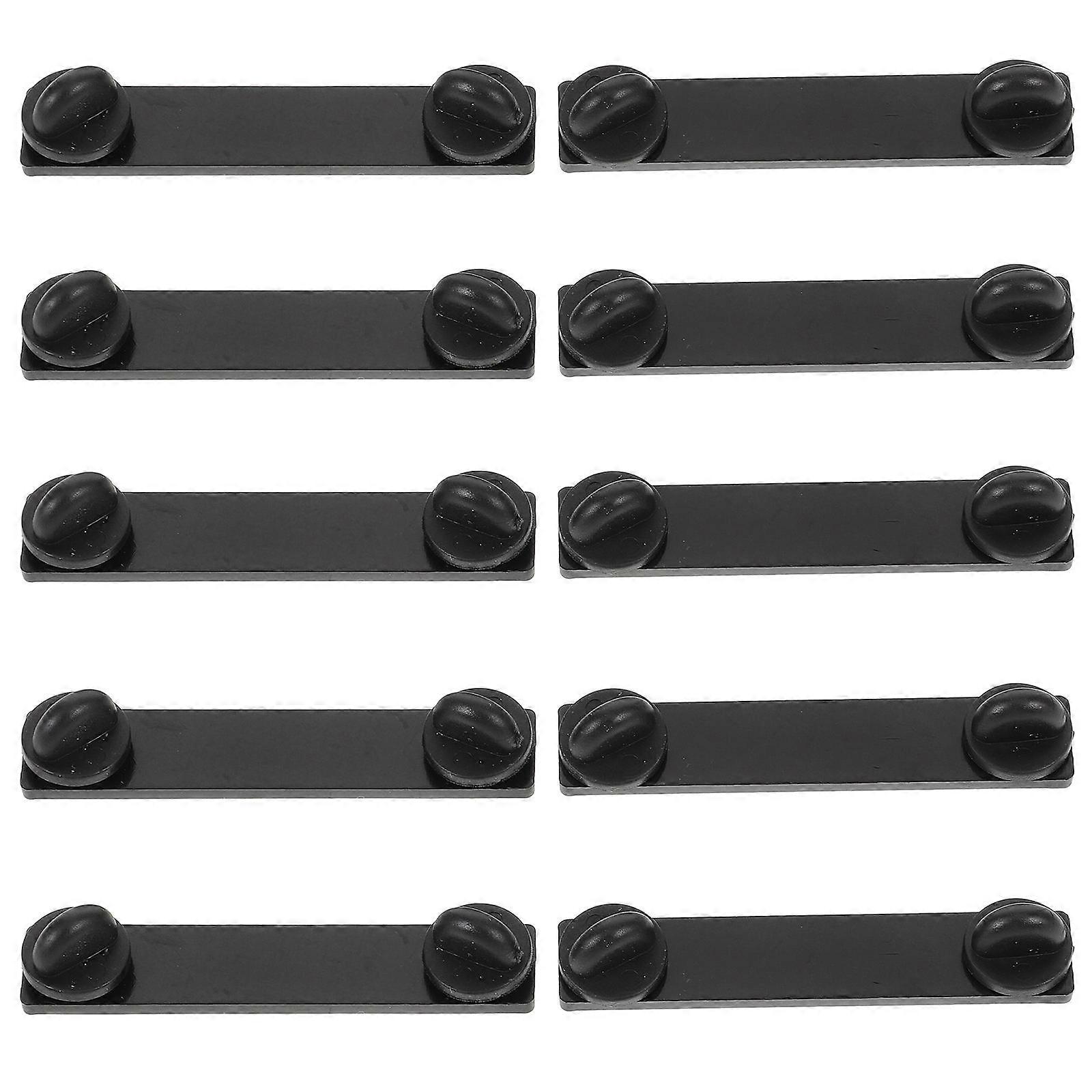 Secure Pin Backs Replacement Rectangular Service Bars Artists 5.00X1.00X1.00cm 10Pcs