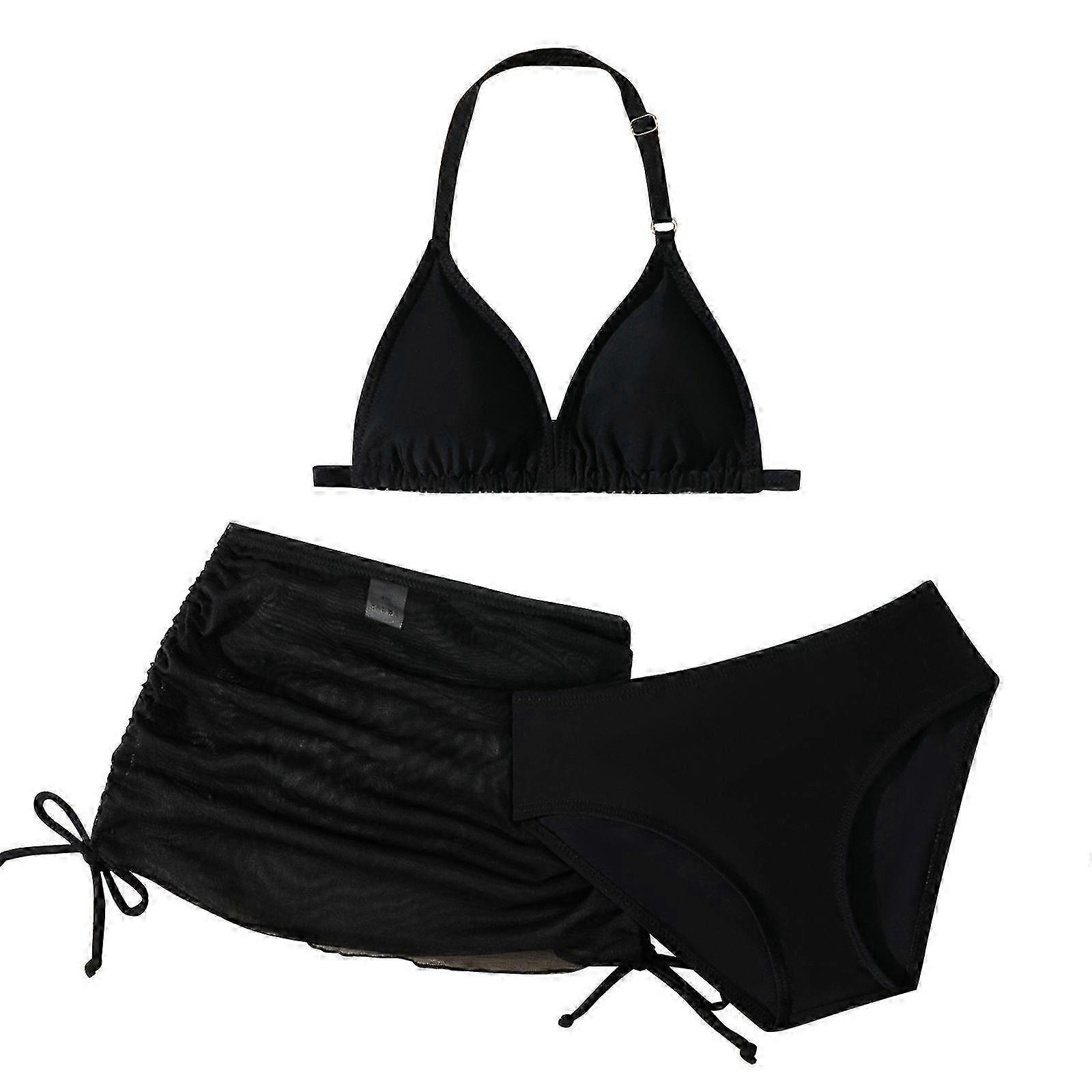 25-26 Tredelat barnset med bikini, split, för flickor