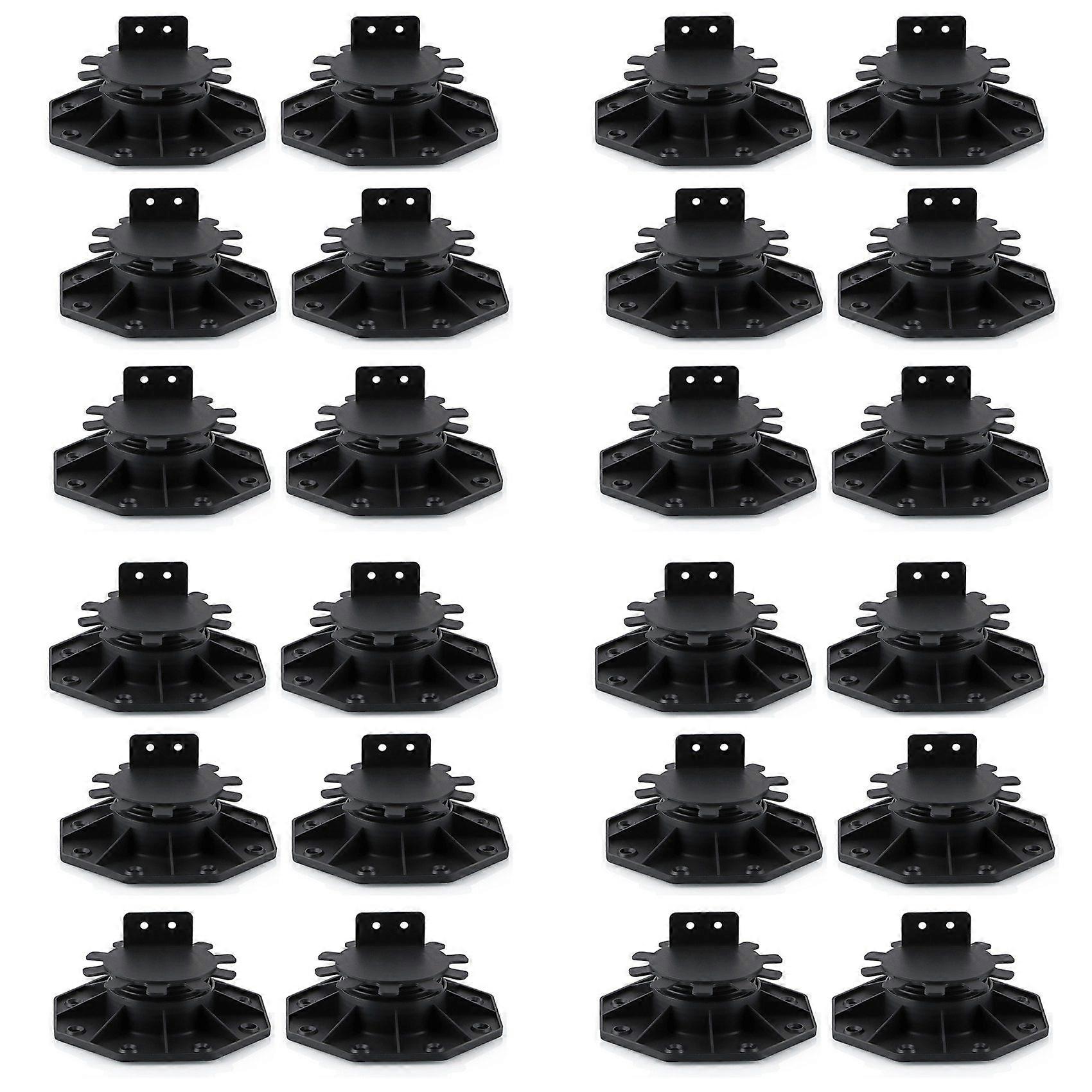 24 Pcs Joist Support Pedestals, Adjustable Decking & Flooring Support Pedestal for Deck, Timber Base