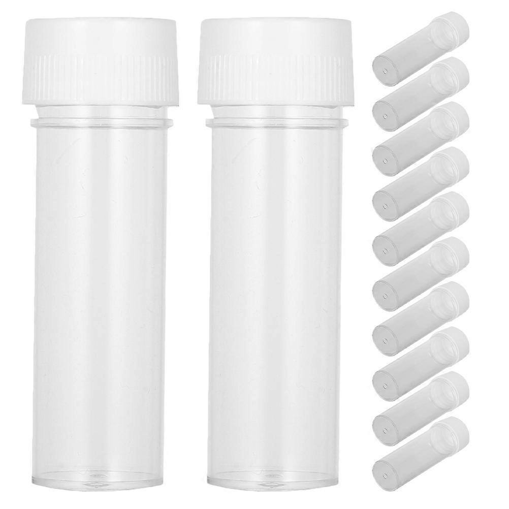 12 Pcs Sample Containers with Screw Caps for Storing Liquids and Powders Portable Laboratory Test Tubes 25ml
