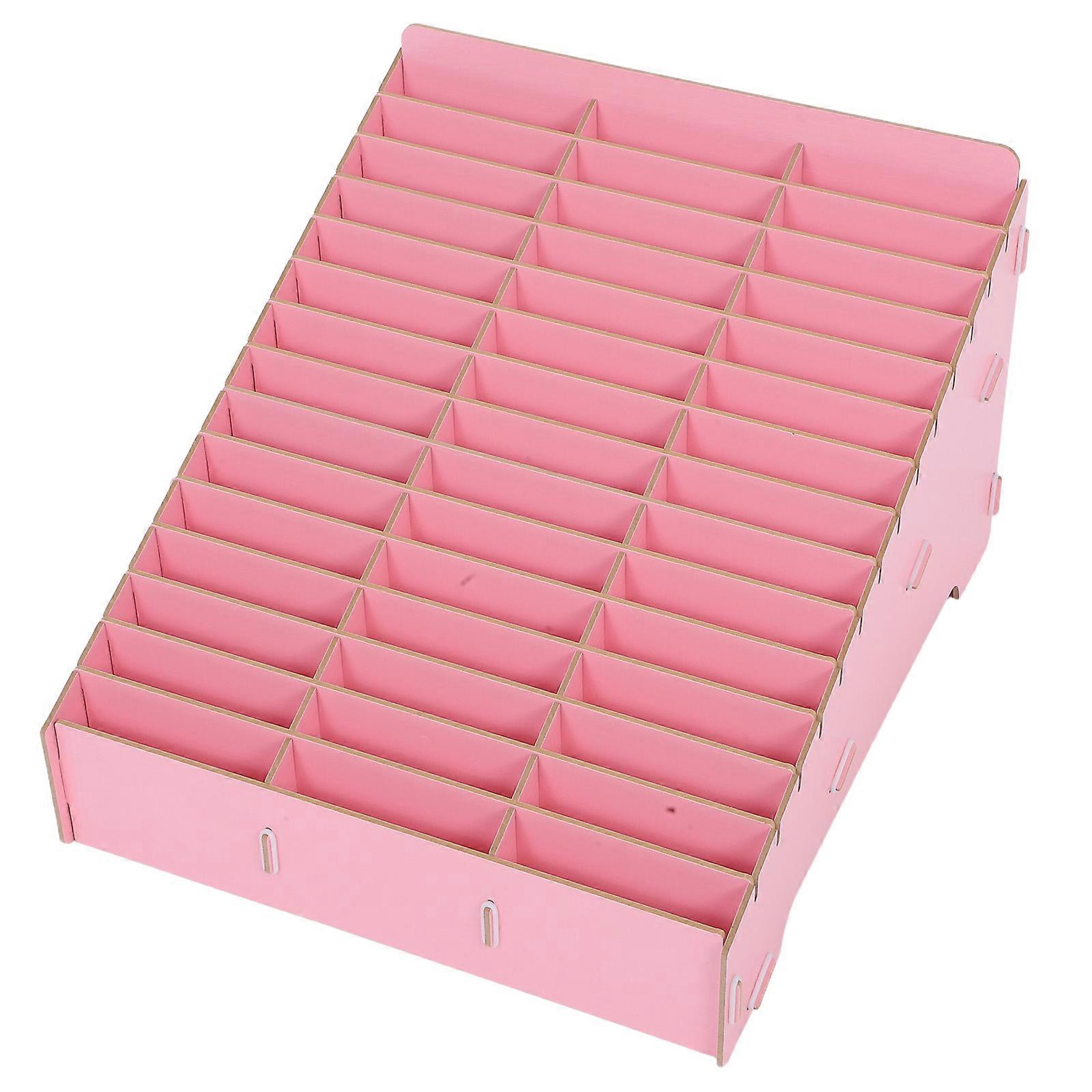 Desktop Organizer Storage Organization For Classrooms Simple Design Rectangular Shape Wood Material 1Pack