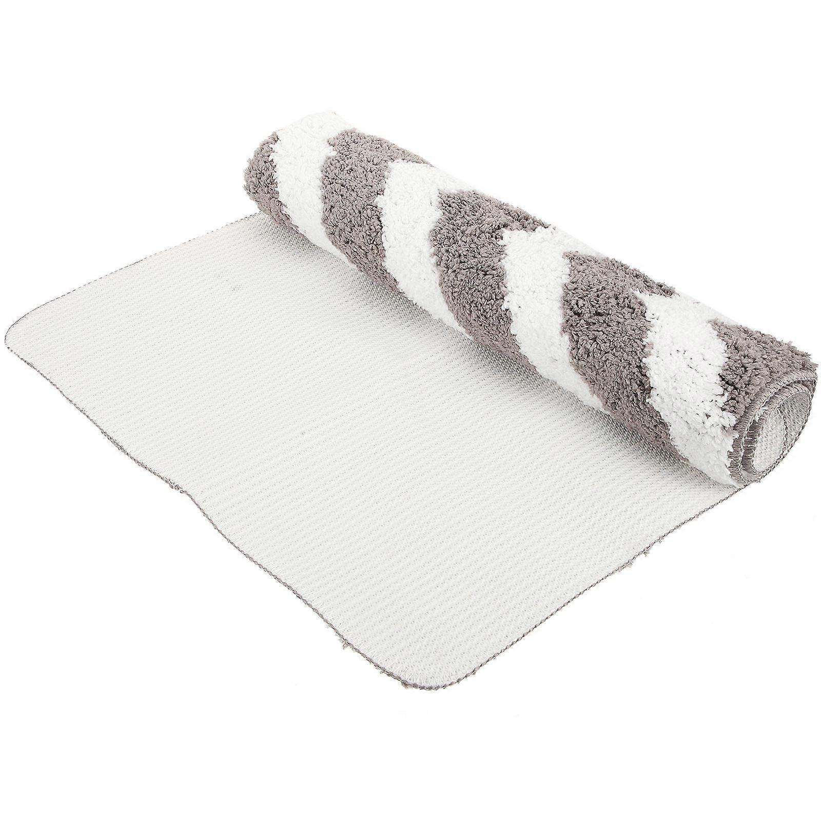 Absorbent Polyester Bathroom Floor Mats Non-Slip Door Mats 4Pcs Pack