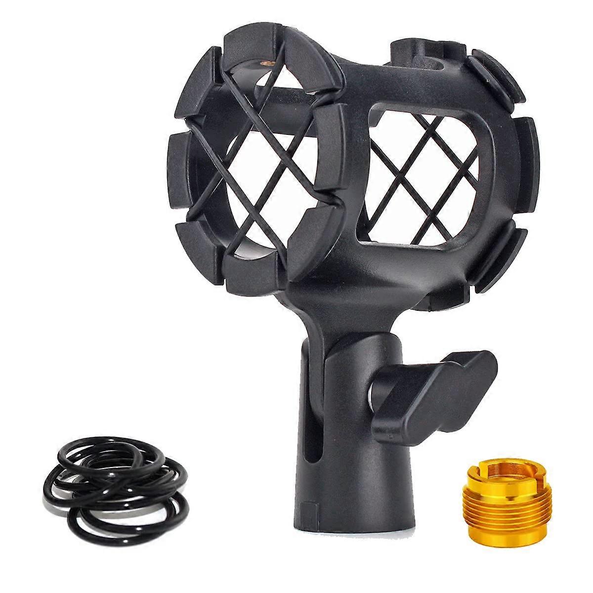Microphone Shock Mount with Noise Reduction Suspension, Universal Mic Holder Compatible with Shotgun and Rode