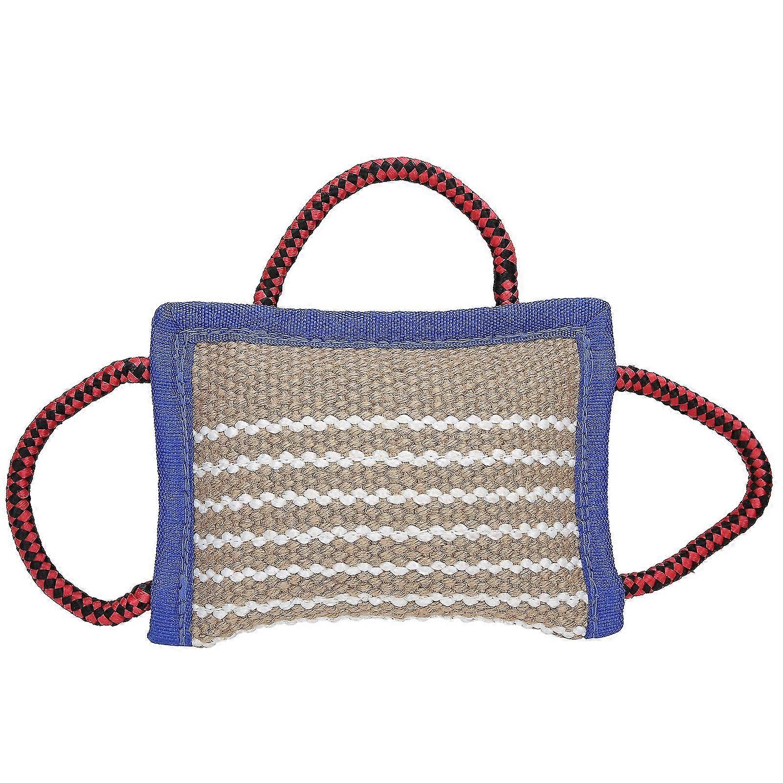 Linen Pet Teeth Cleaning Bag Chewing Biting Interactive Training Bite Toy for Dog