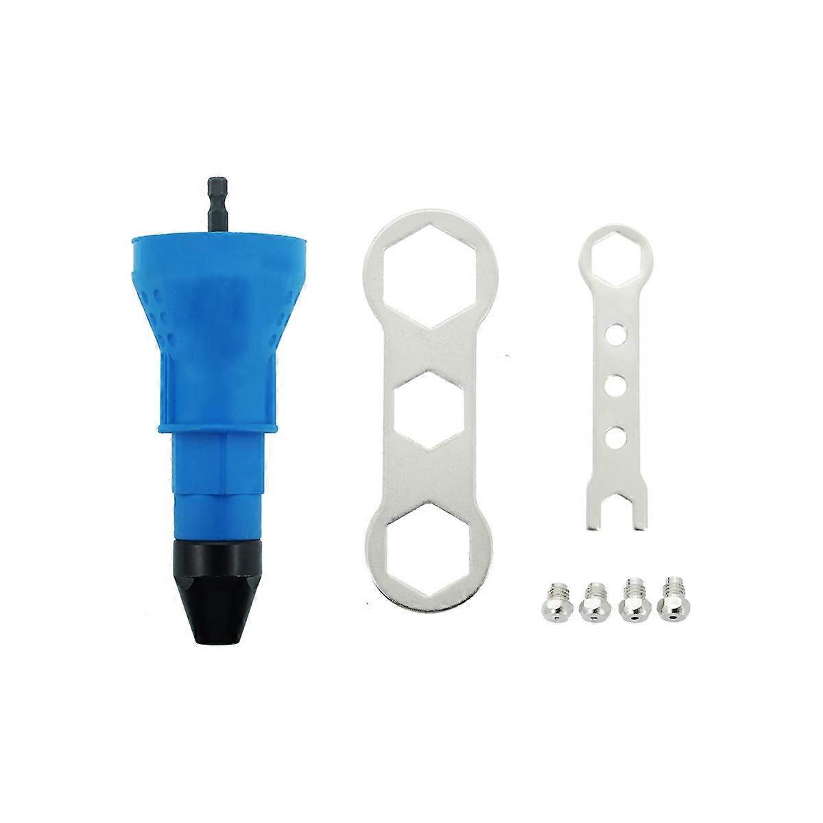 Cordless Rivet Gun Adapter AllMetal Electric Rivet Nut Tool for Quick DrilltoRivet Conversion