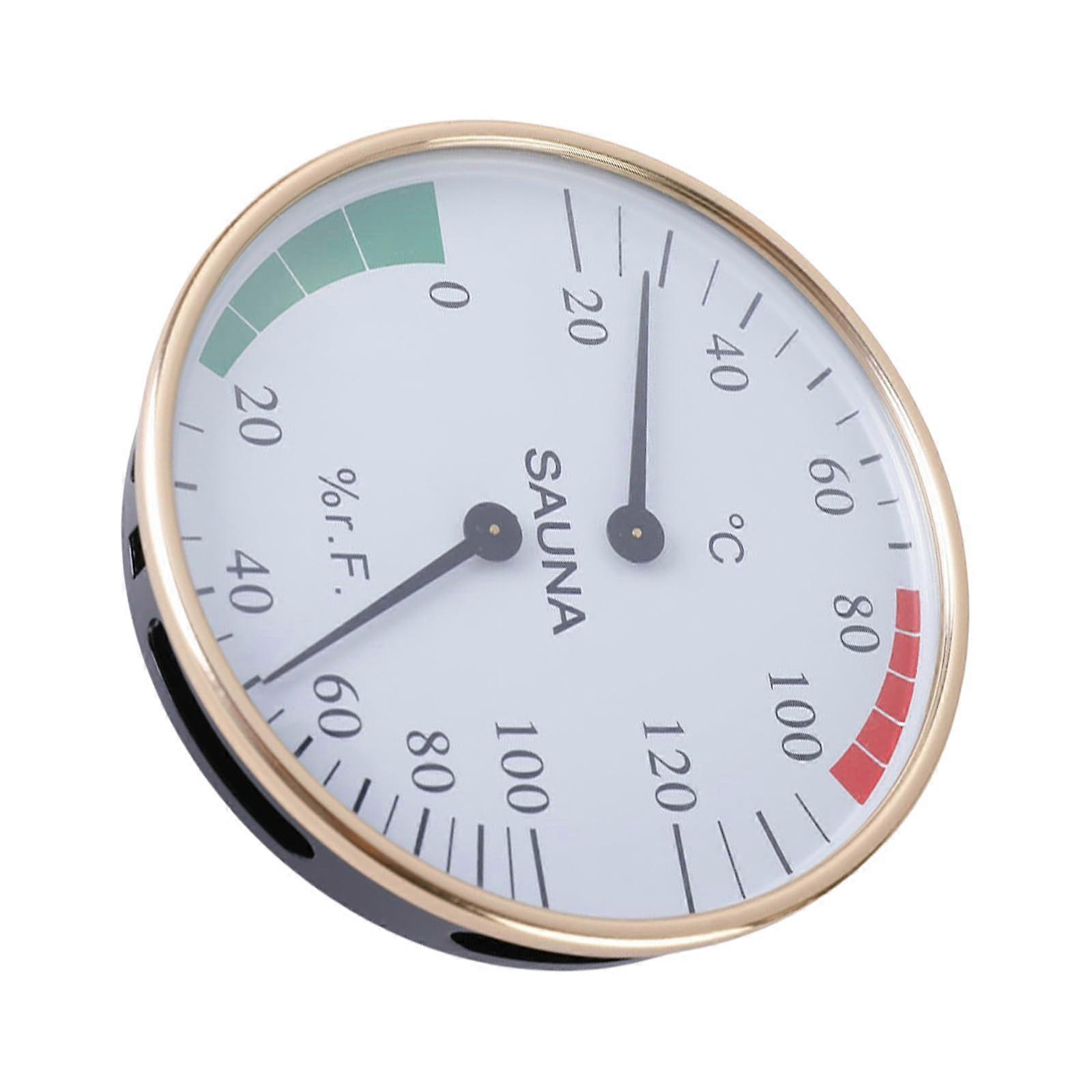 2 in 1 Sauna Thermometer Hygrometer with Accurate Temperature Humidity Gauge for Indoor Sauna Room