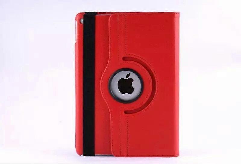 Case For Ipad 10.2 2021/2020/2018 Red Rotating Leather Litchi Texture Portable