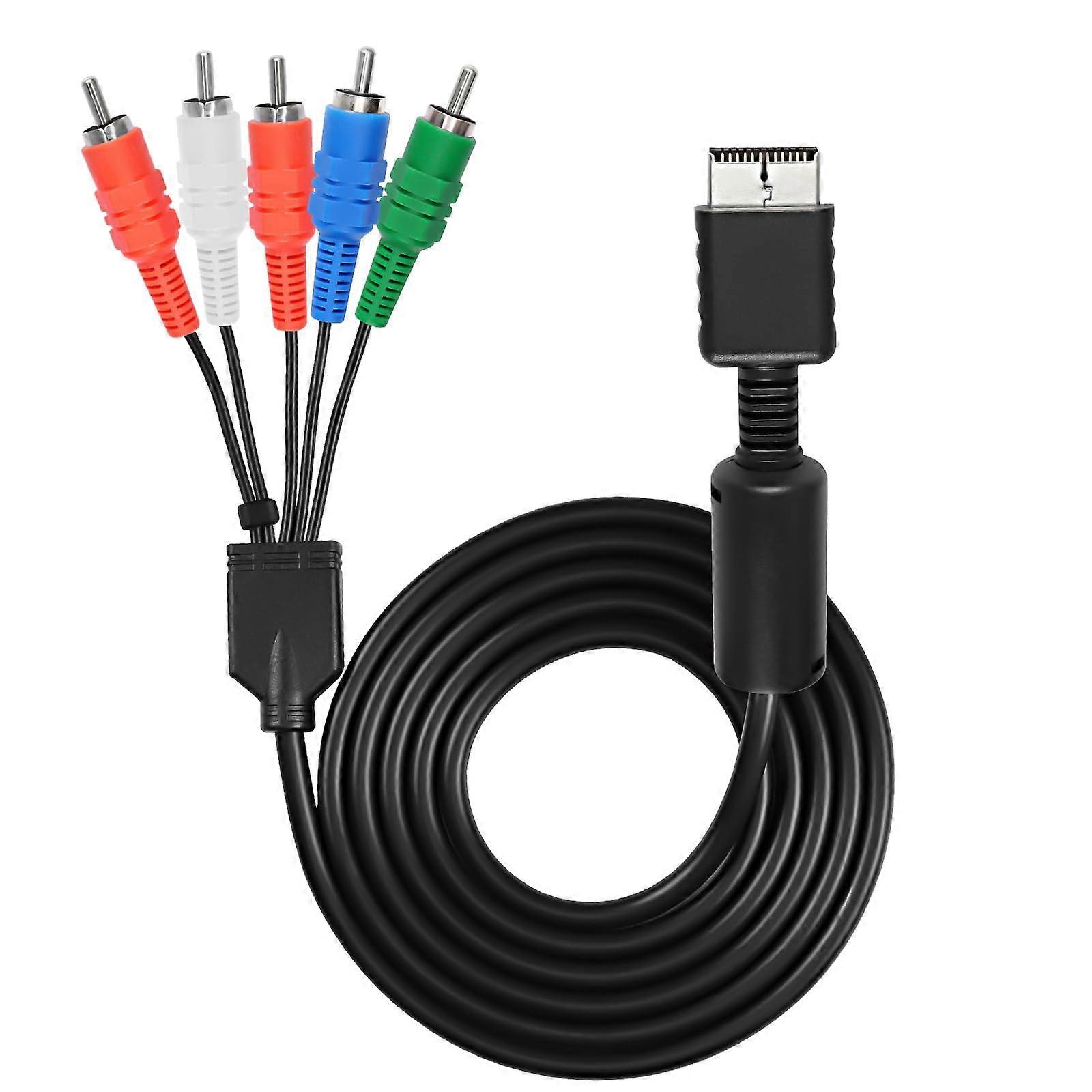 Component AV Cable 1.8M for PS2 PS3 HDTV Crisp Visuals and Clear Stereo Audio