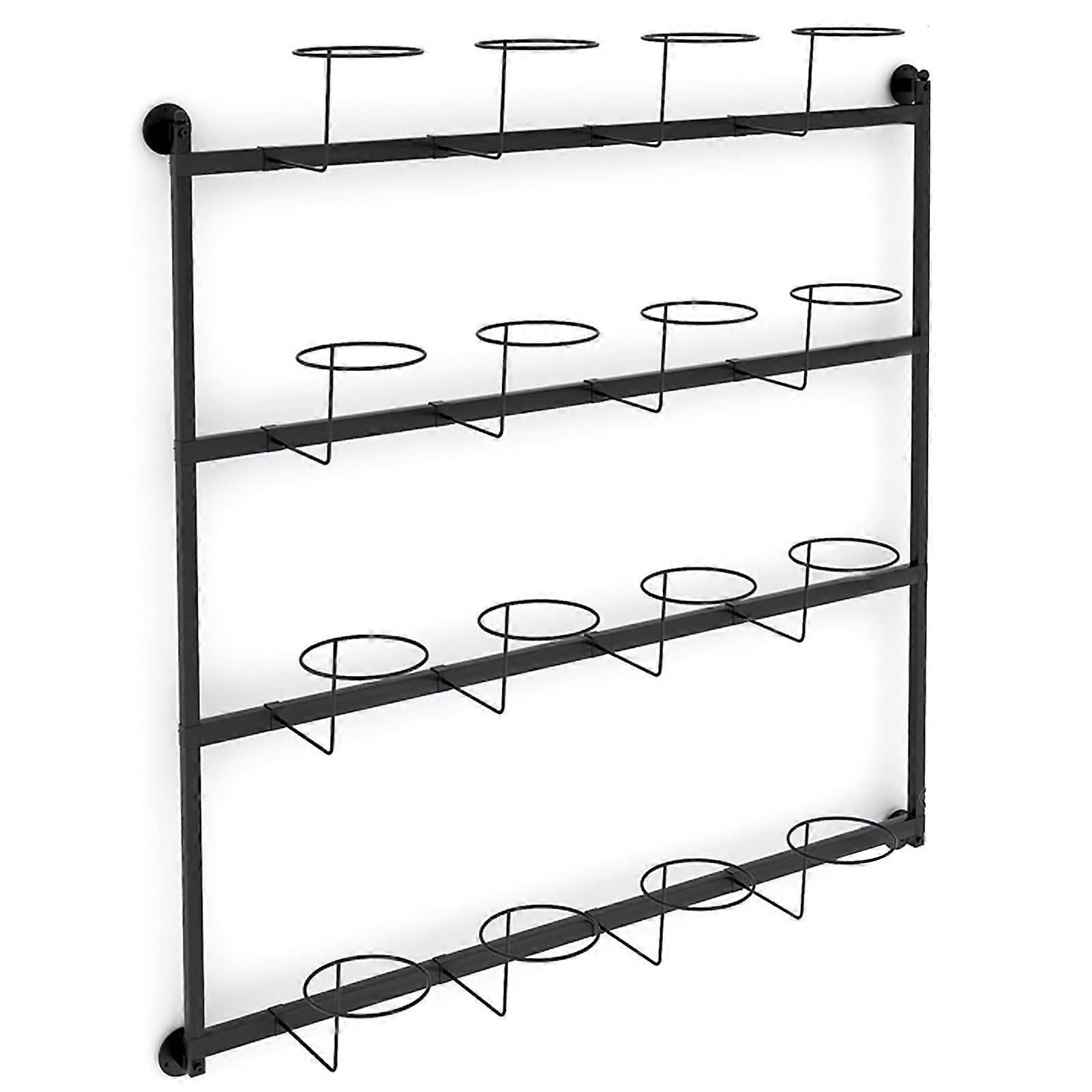 Hat Rack with 4 Tier Shelves and Adjustable Hooks, Freestanding Organizer for Hats, Wigs, Helmets, Black 80cm