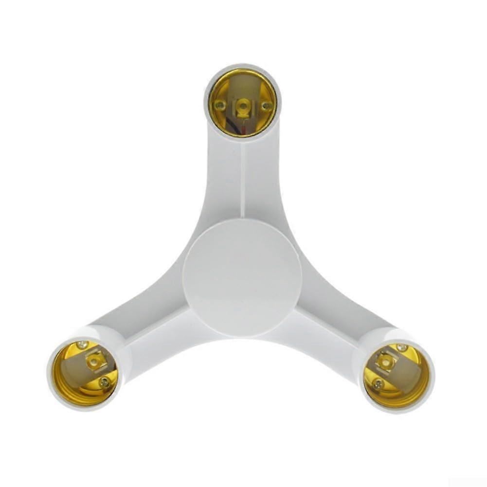 E27 Light Socket Splitter 3 Way Adapter for Triple Bulb Installation LED Halogen Incandescent 220V 20W