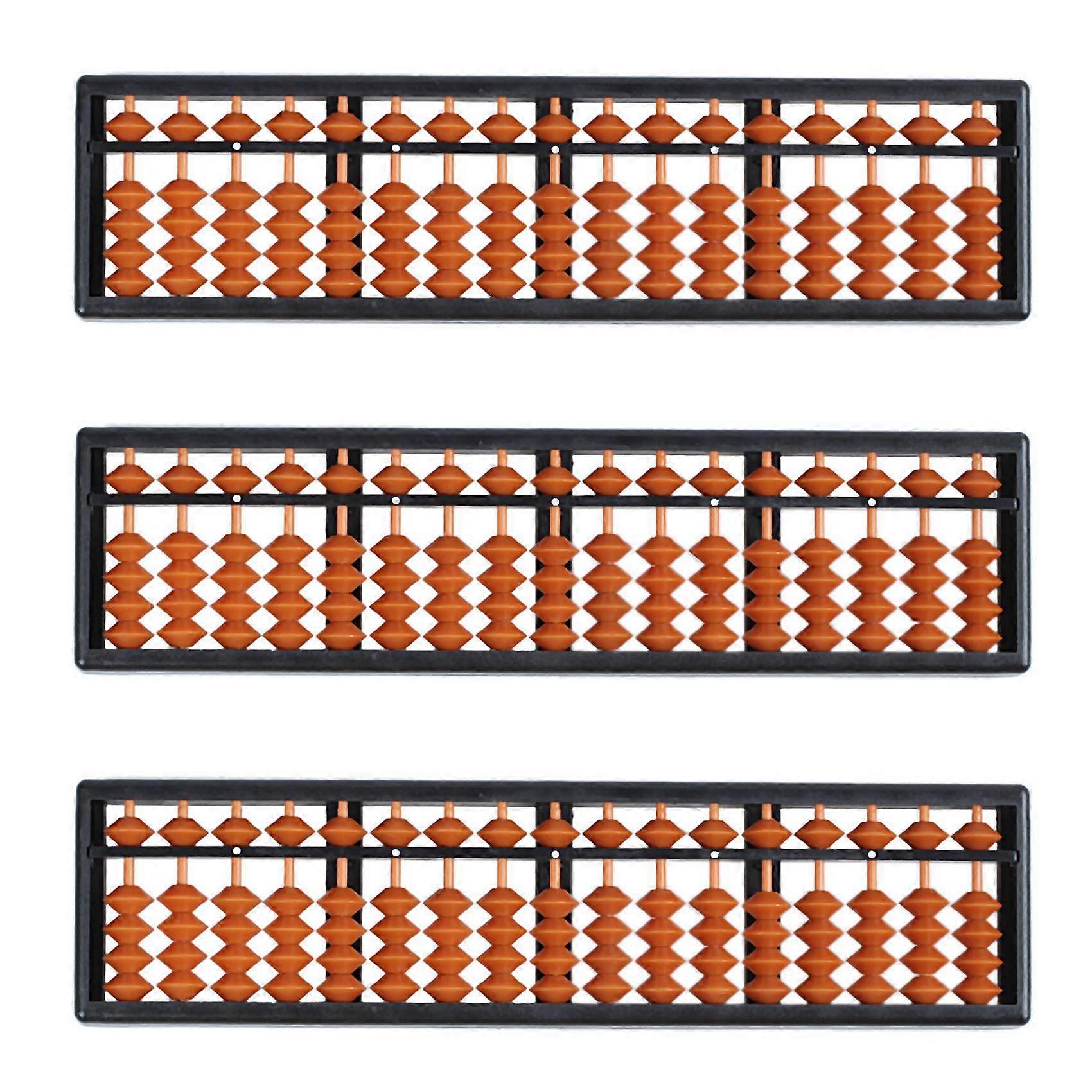 3X Plastic Abacus Arithmetic Abacus Kids Calculation Tool 17 Digits