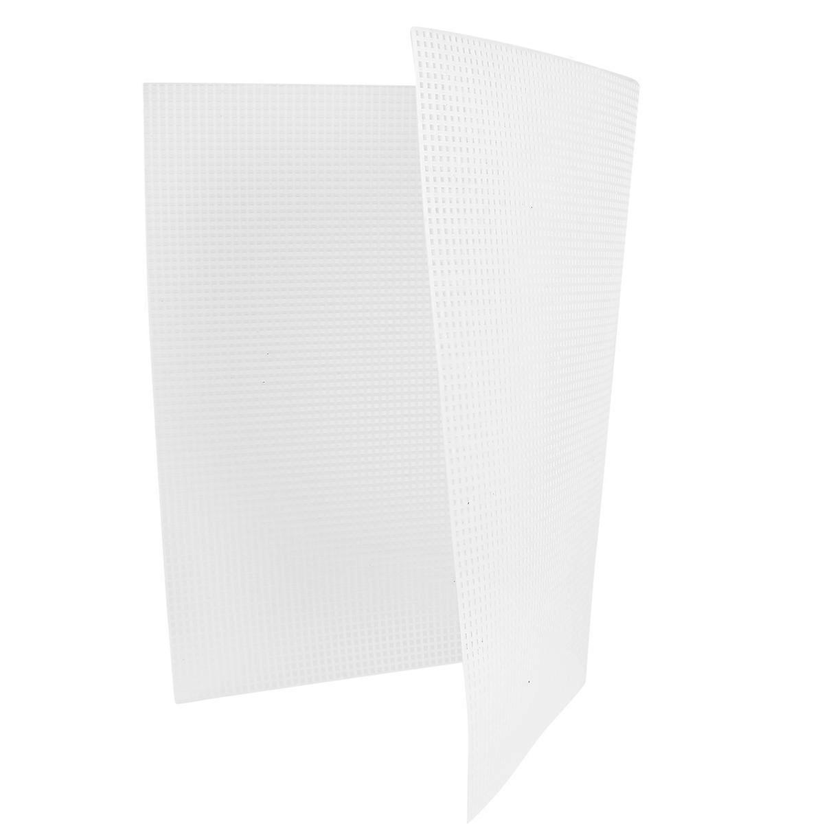 Mesh Plastic Canvas Sheets for Embroidery Sewing Work 3Pcs White Acrylic Yarn Crafting