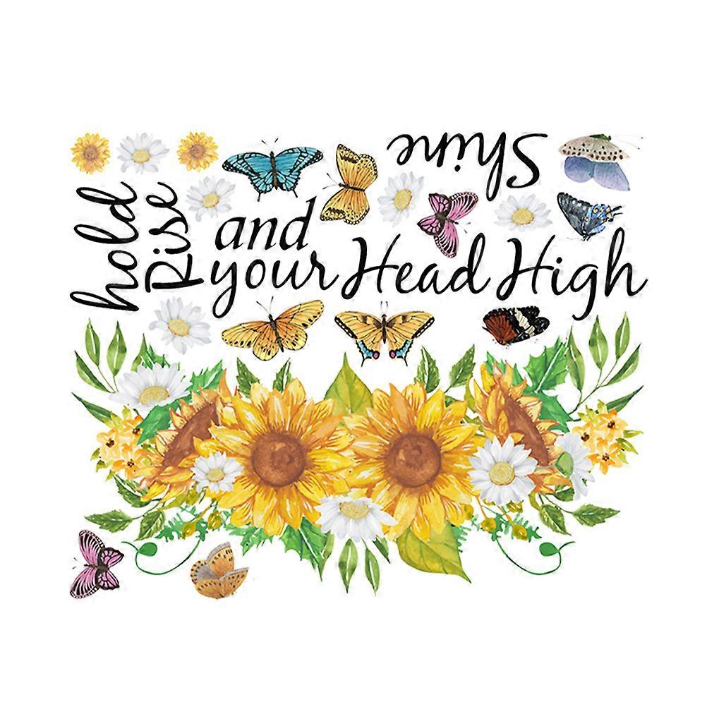 Sunflower Stickers for Decor 1 Sheet PVC Multi Color