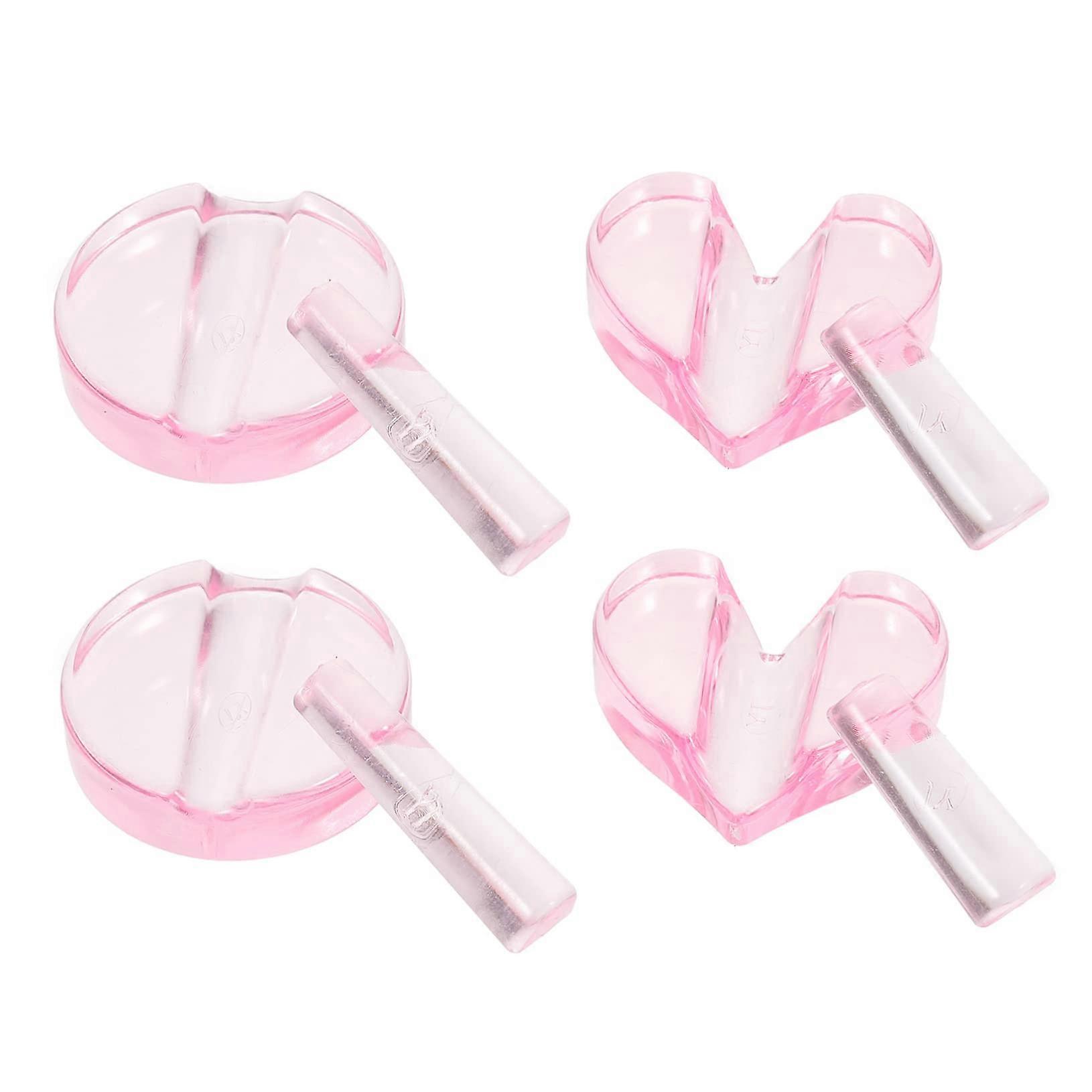 Heart Shape Nail Art Embossing Tool Set with Precise Pressing Mechanism, 8pcs Manicure Mold