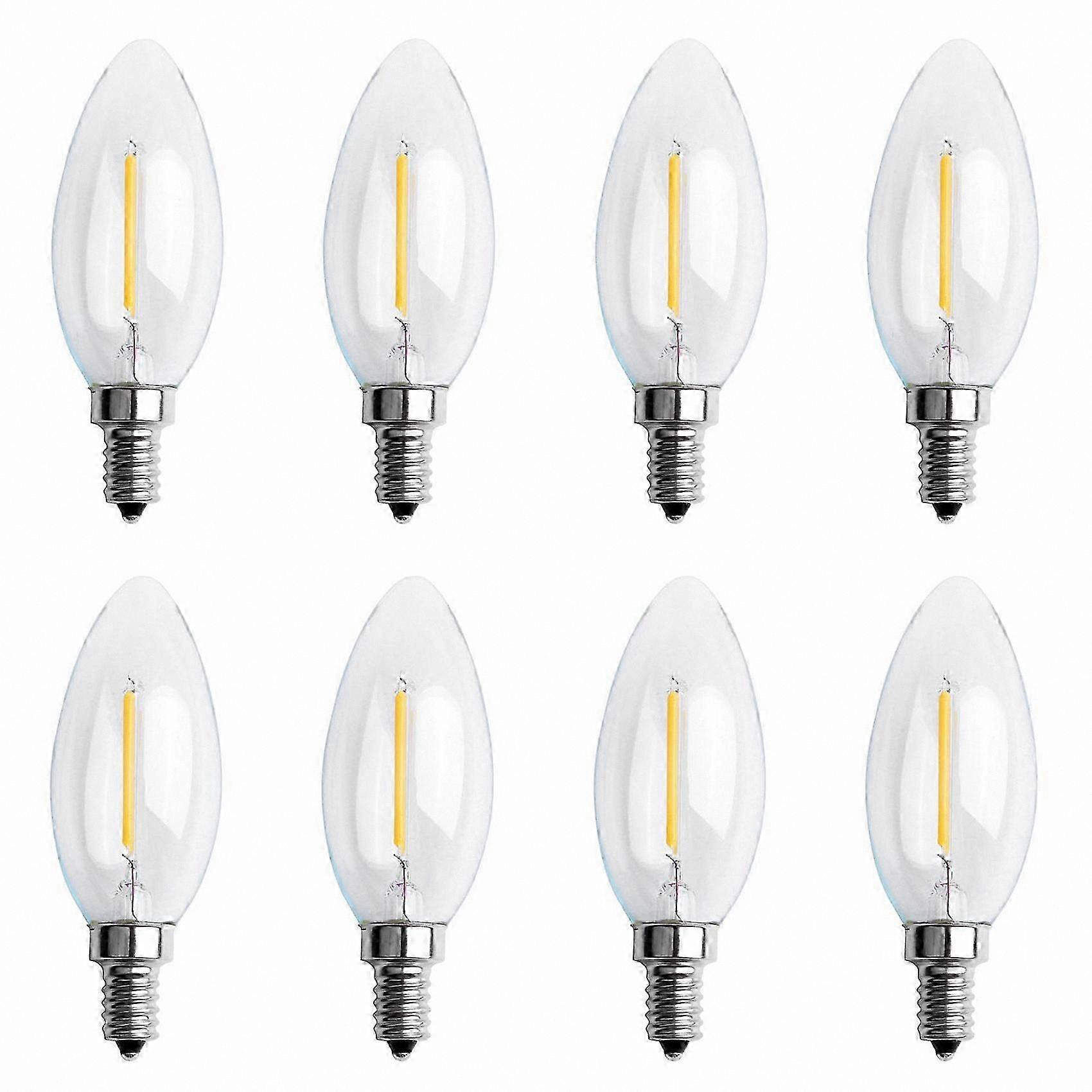 E12 COB LED Filament Bulb with Dimmable Candle Flame Design