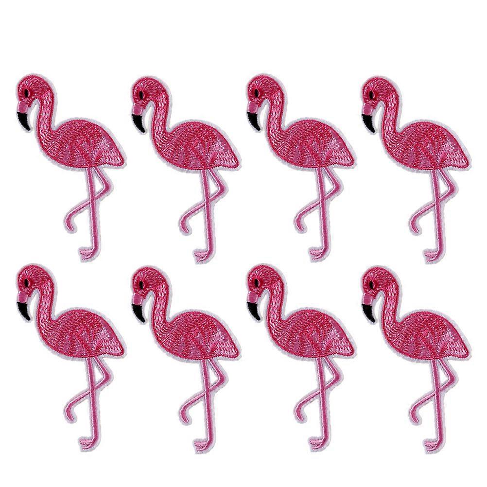 Flamingo Cloth Patch Embroidery DIY Patch for Decoration 24Pcs Pink