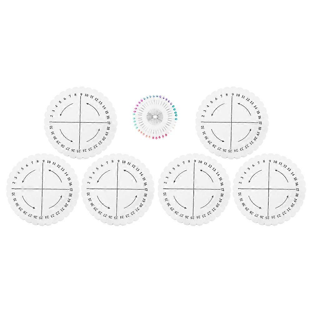 Assorted Color Braiding Disk Round Weaving Disk Plate for Crafting 5Sets