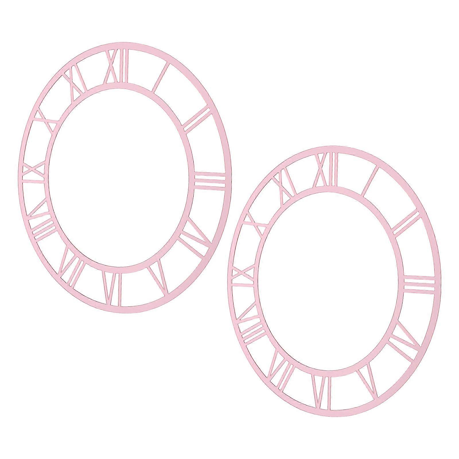 Mirror Clock Sticker Roman Numeral Clock for Decoration 2Pcs Acrylic Set