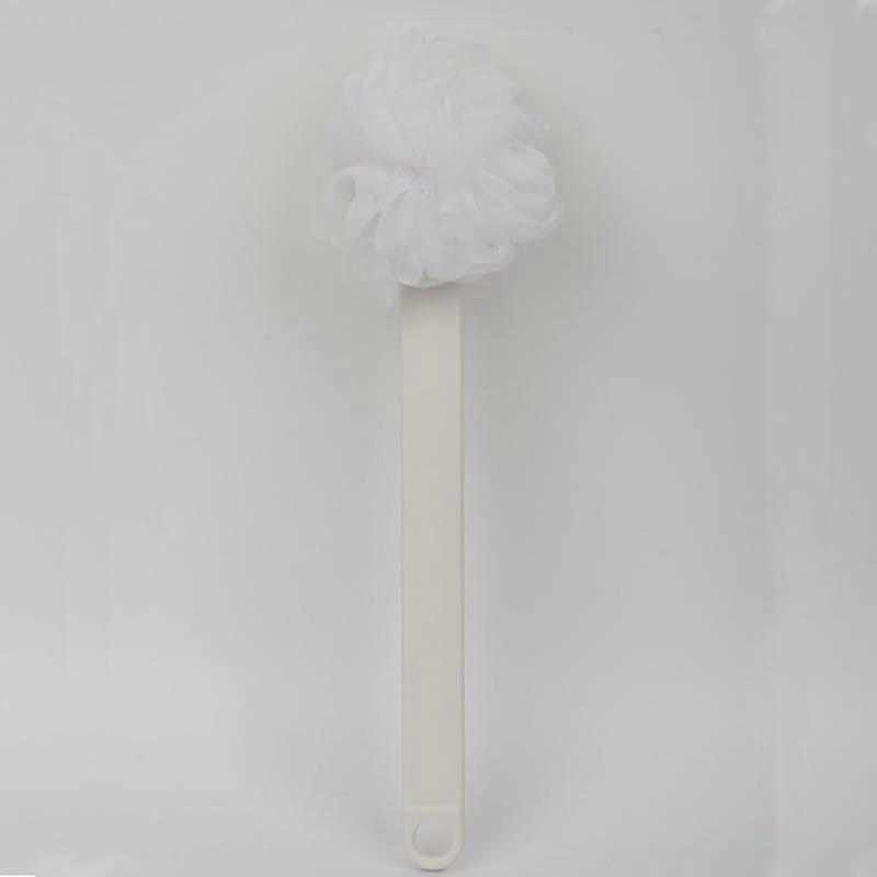 Bath Brush with Long Handle Soft Bristles and Bath Ball, DualSided Back Scrubber White