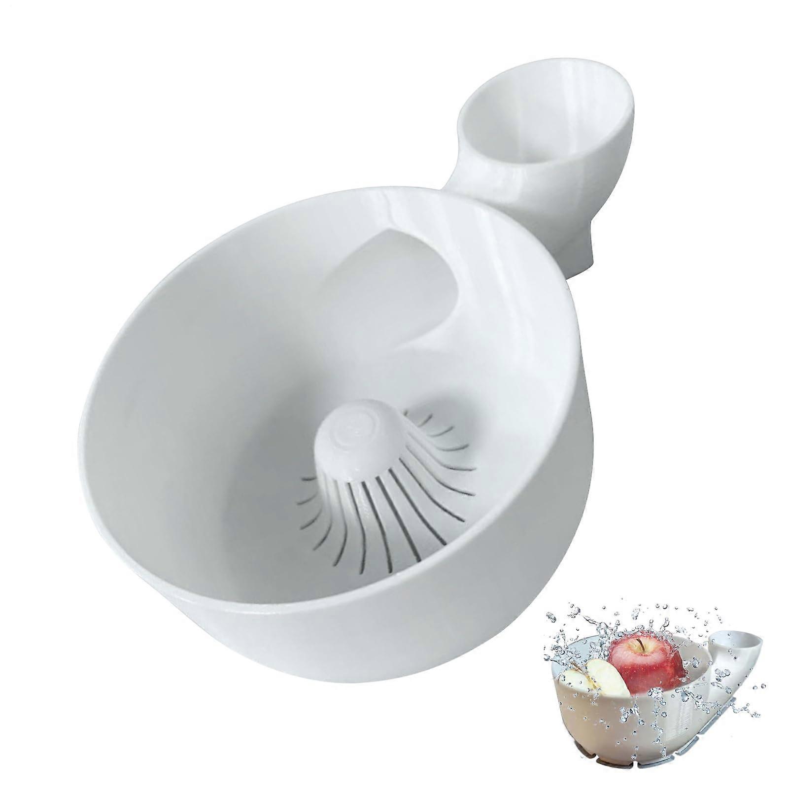 Fruit Washing Bowl with Strainer, Automatic Fruit and Vegetable Washer for Kitchen Salad Camping