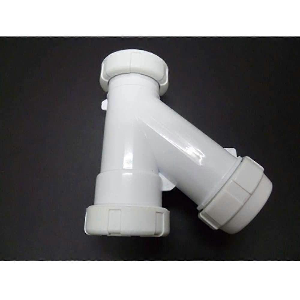 1 1/2 Inch Vertical Siphon Fitting with Dual Function Evacuation Connector for Leak Installations