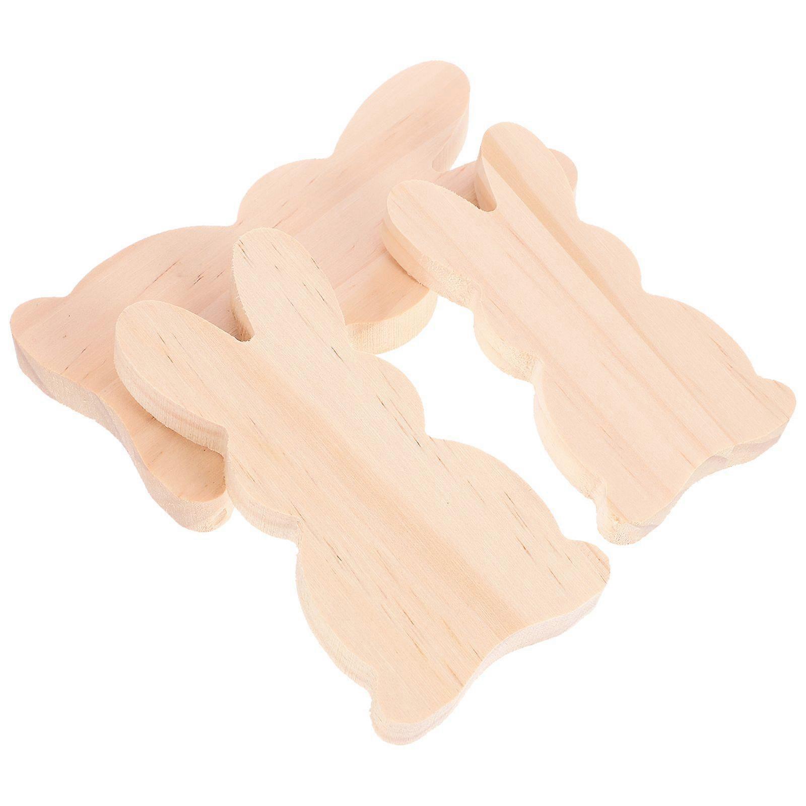 3pcs Easter Bunny Cutouts Table Bunny Signs Rabbit Shape Signs for Dining Table