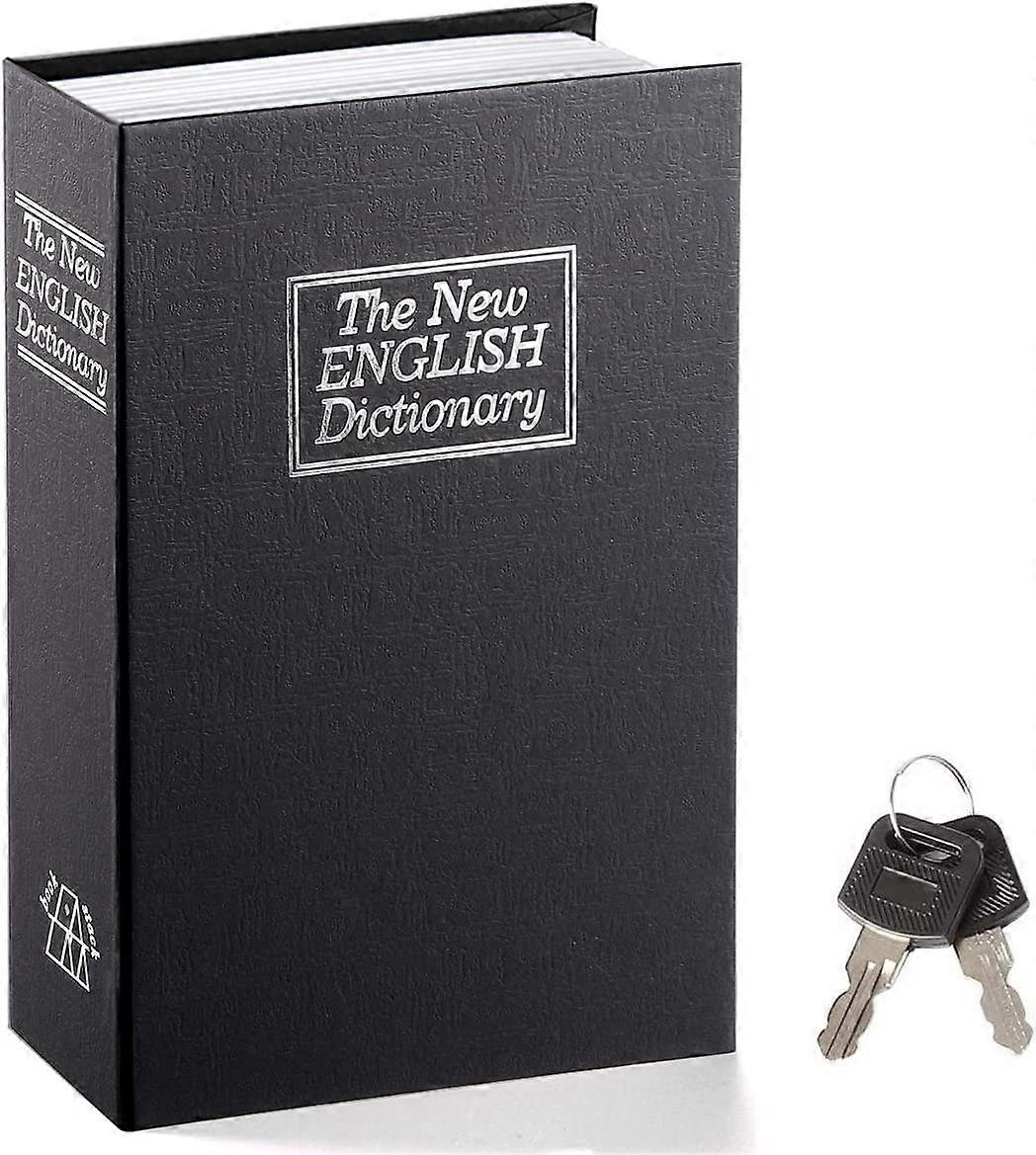 Dictionary Safe Black with Hidden Compartment for Discreet Storage and Compact Bookshelf Fit