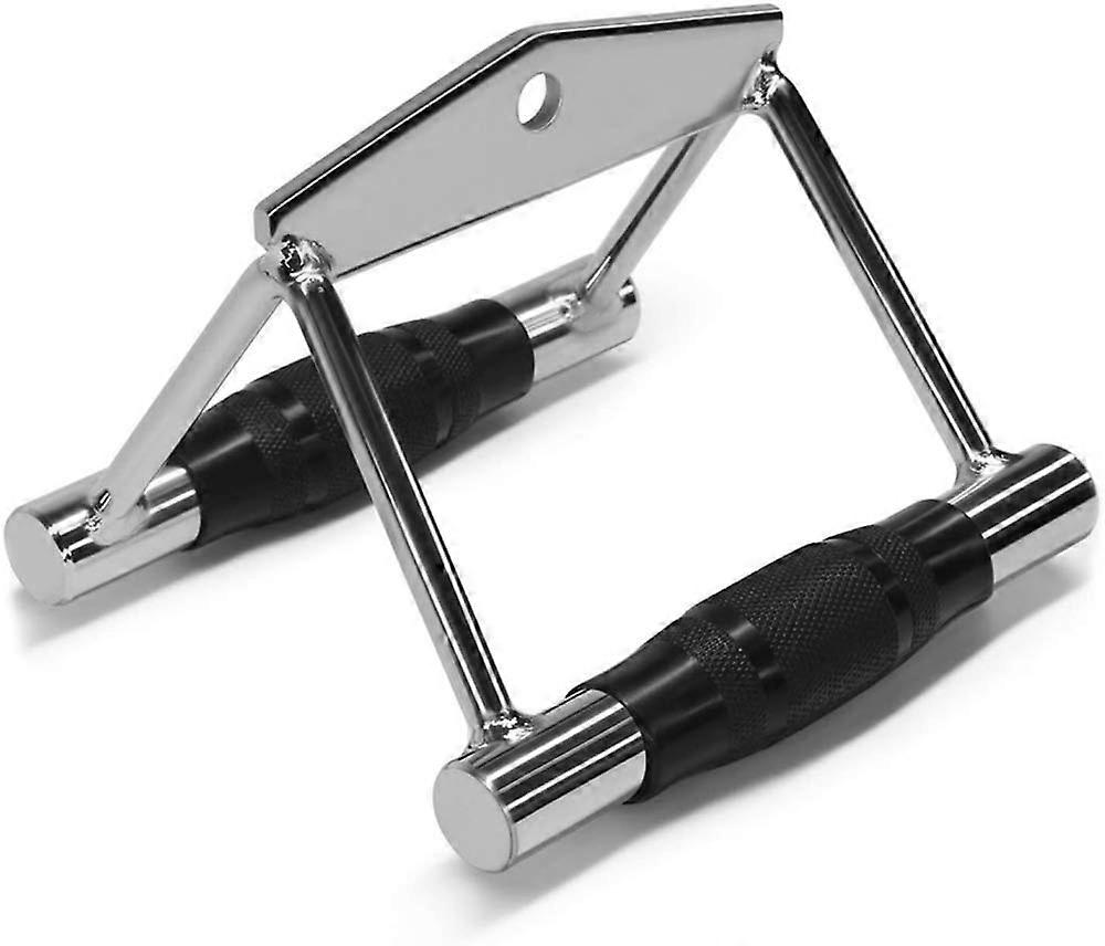 Cable Machine Attachments V Handle Gym Equipment Double D Row Bar 880lbs Ergonomic Grip Chrome