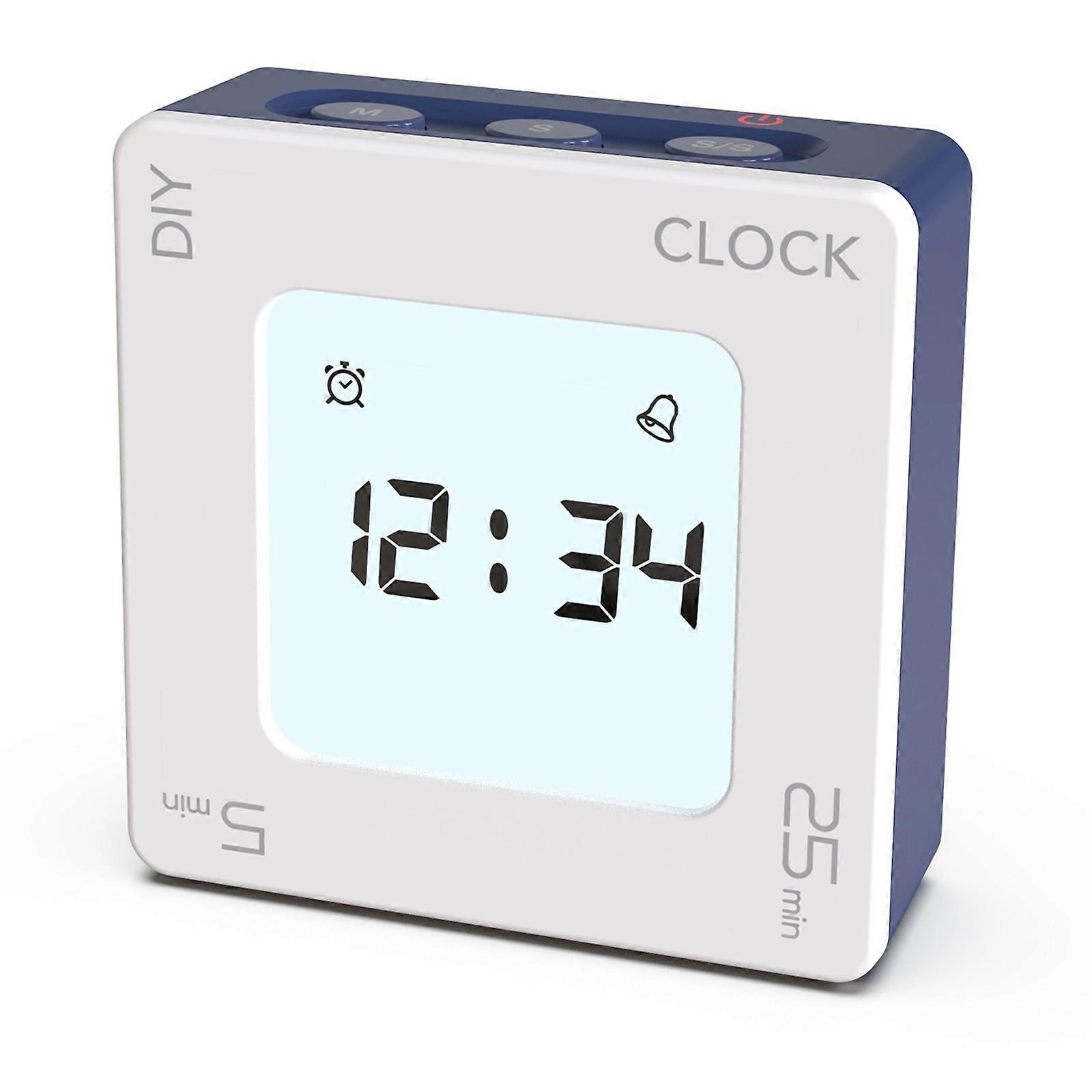 EN7019 Portable Flip Timer Mini Time Reminder Vibrating Timer Countdown Alarm Clock with Backlit