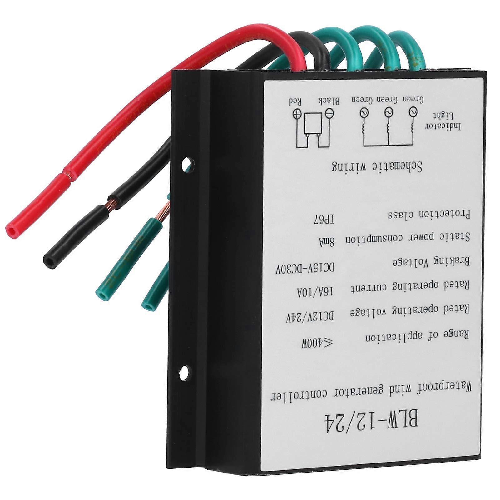 400W Wind Charge Controller with Automatic Control, Overcharge Protection, Waterproof IP67 Aluminum Housing for OffGrid Systems