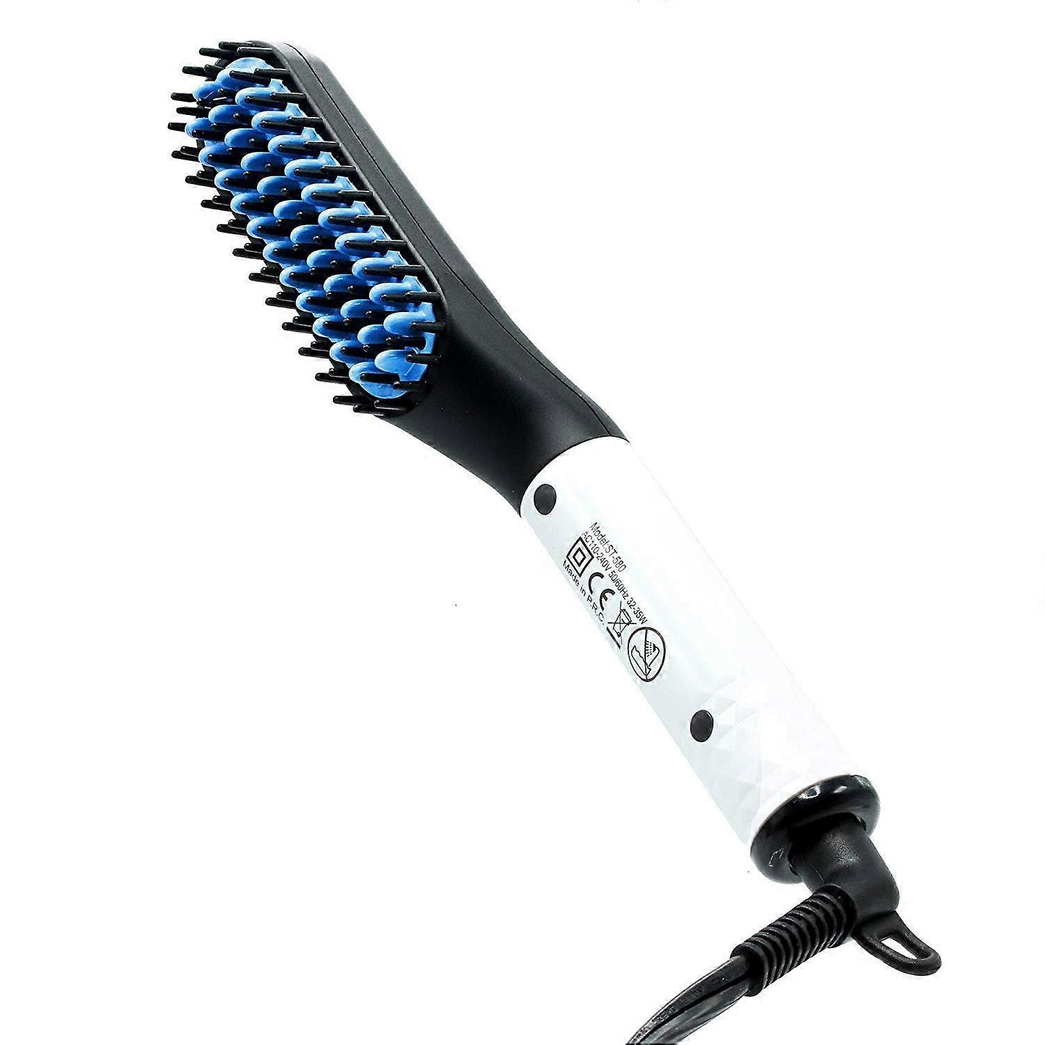 Beard Straightener for Men with Ionic Brush, Fast Heating, Dual Temperature Modes, Travel Friendly