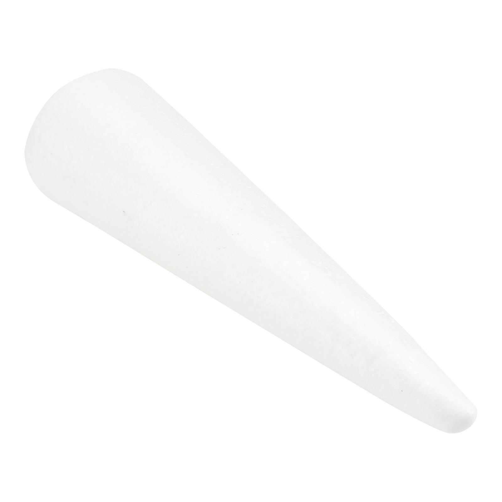 Foam Cone White Solid DIY Cone Decoration for Craft Project