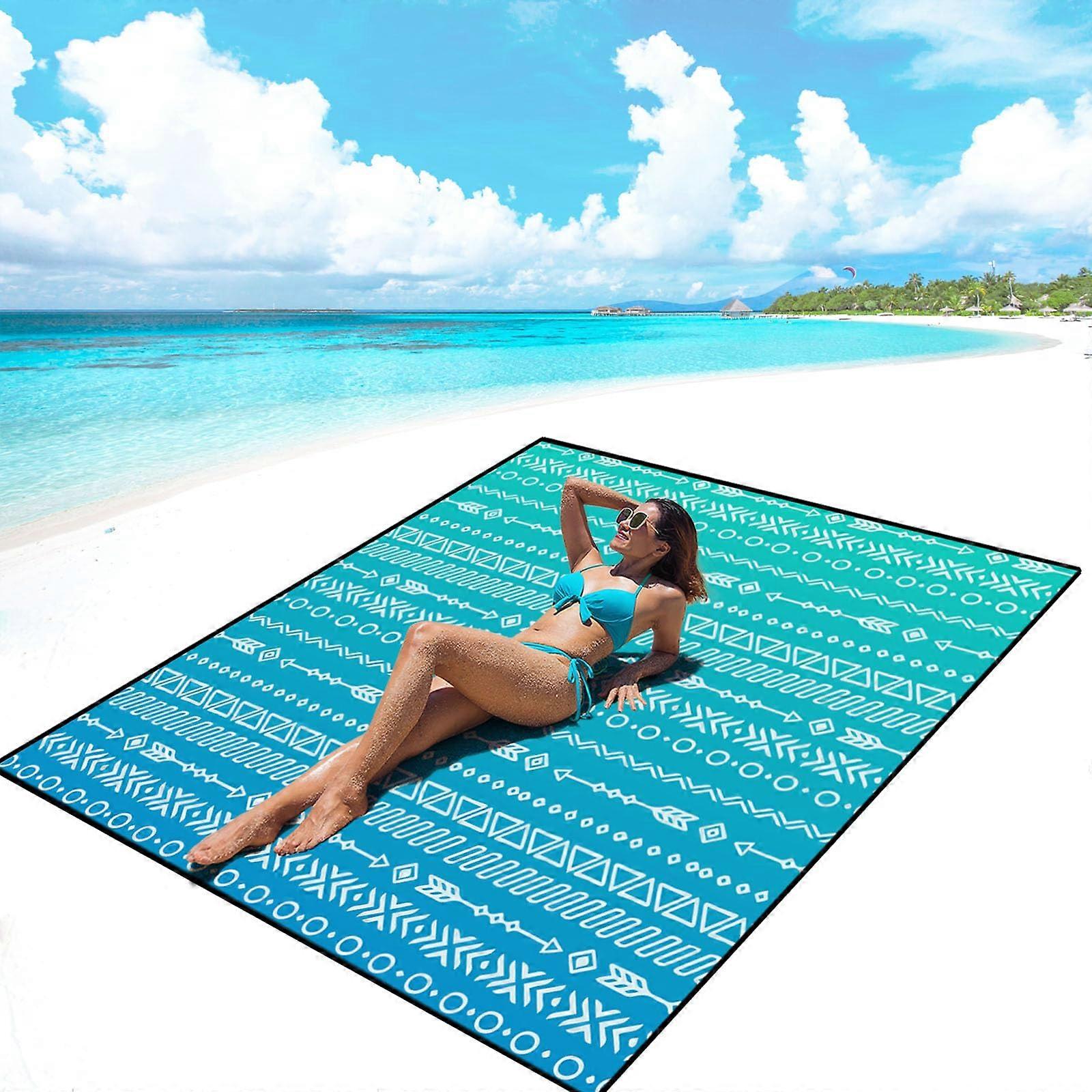 Waterproof Sandproof Beach Blanket Oversized Quick Drying Large Picnic Mat for Camping Travel
