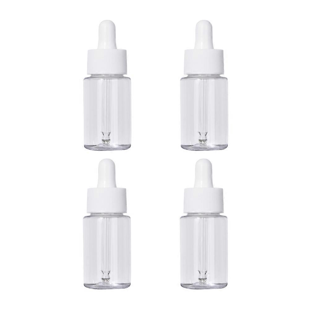 Empty Dropper Bottles 4Pcs for Storage Use White Transparent Sub Bottle